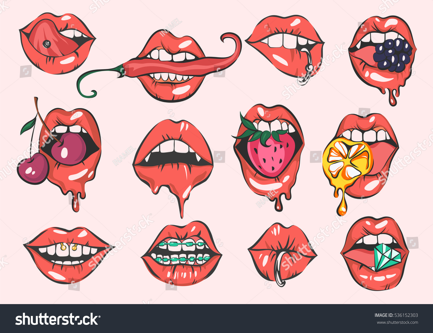Sexy Lips Sticker Images Stock Photos Vectors Shutterstock