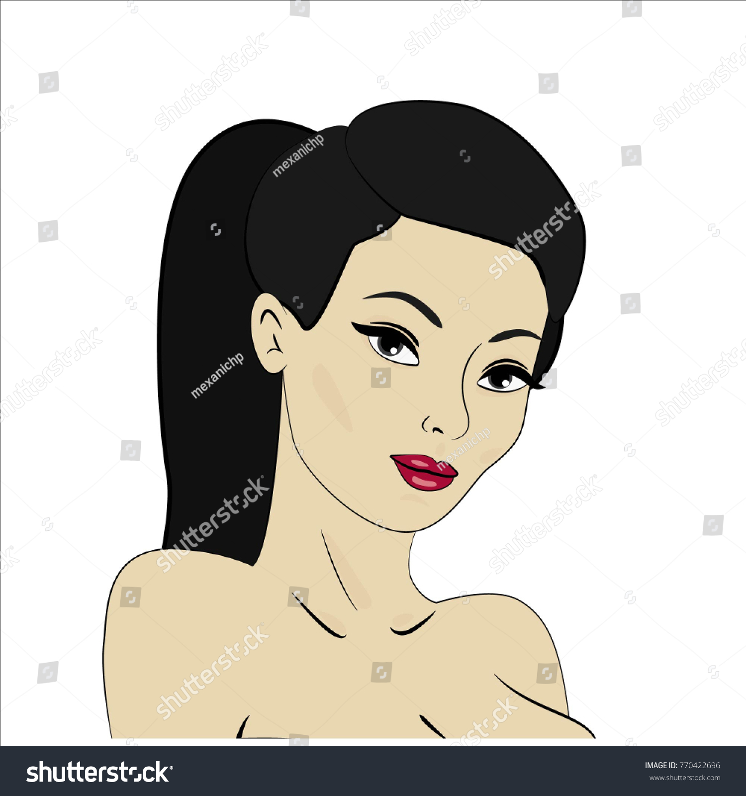 Pop Art Sexy Woman Pin Girl 库存矢量图（免版税）770422696 Shutterstock 8501