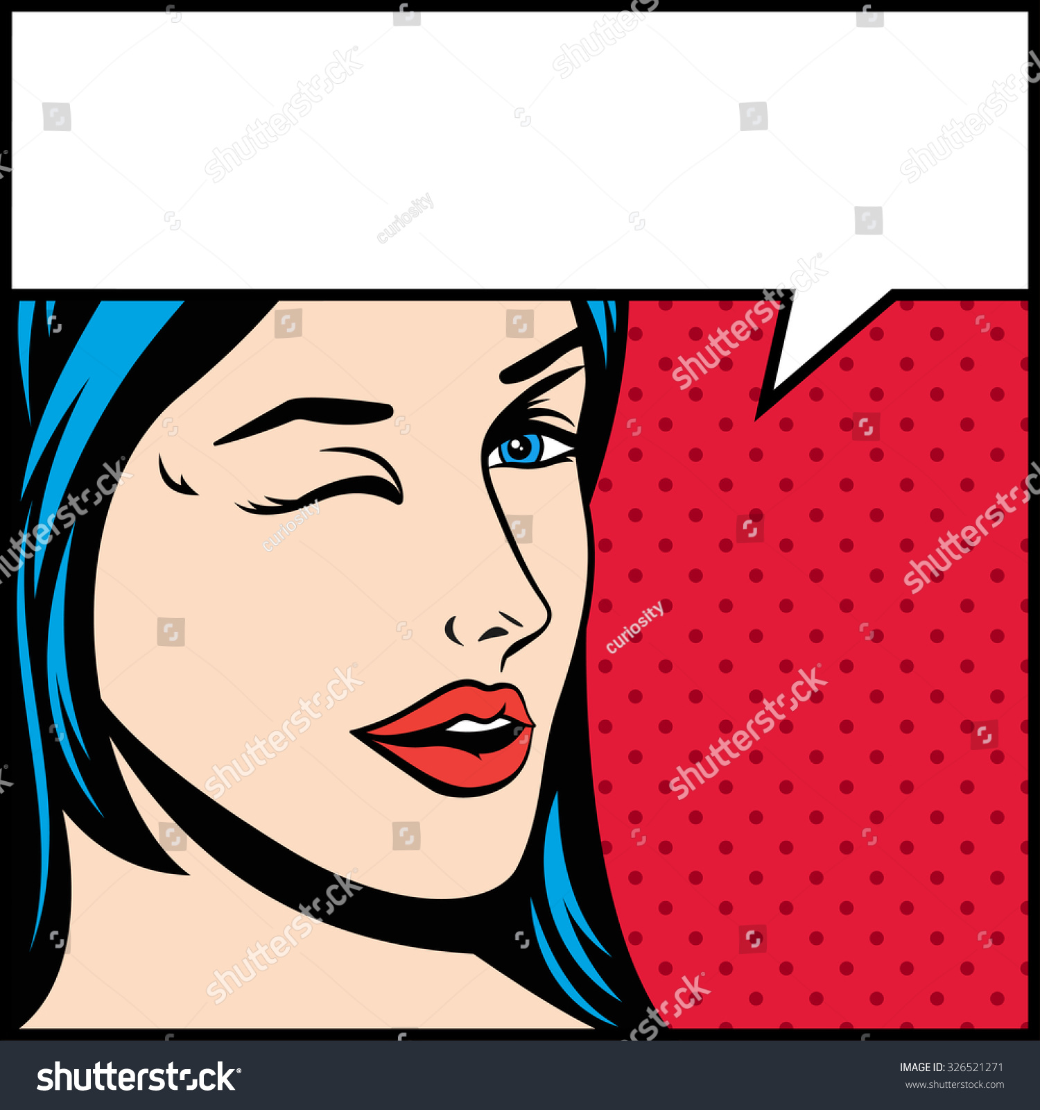 Pop Art Vector Illustration Woman Speech Stock Vector Royalty Free 326521271 Shutterstock 5245