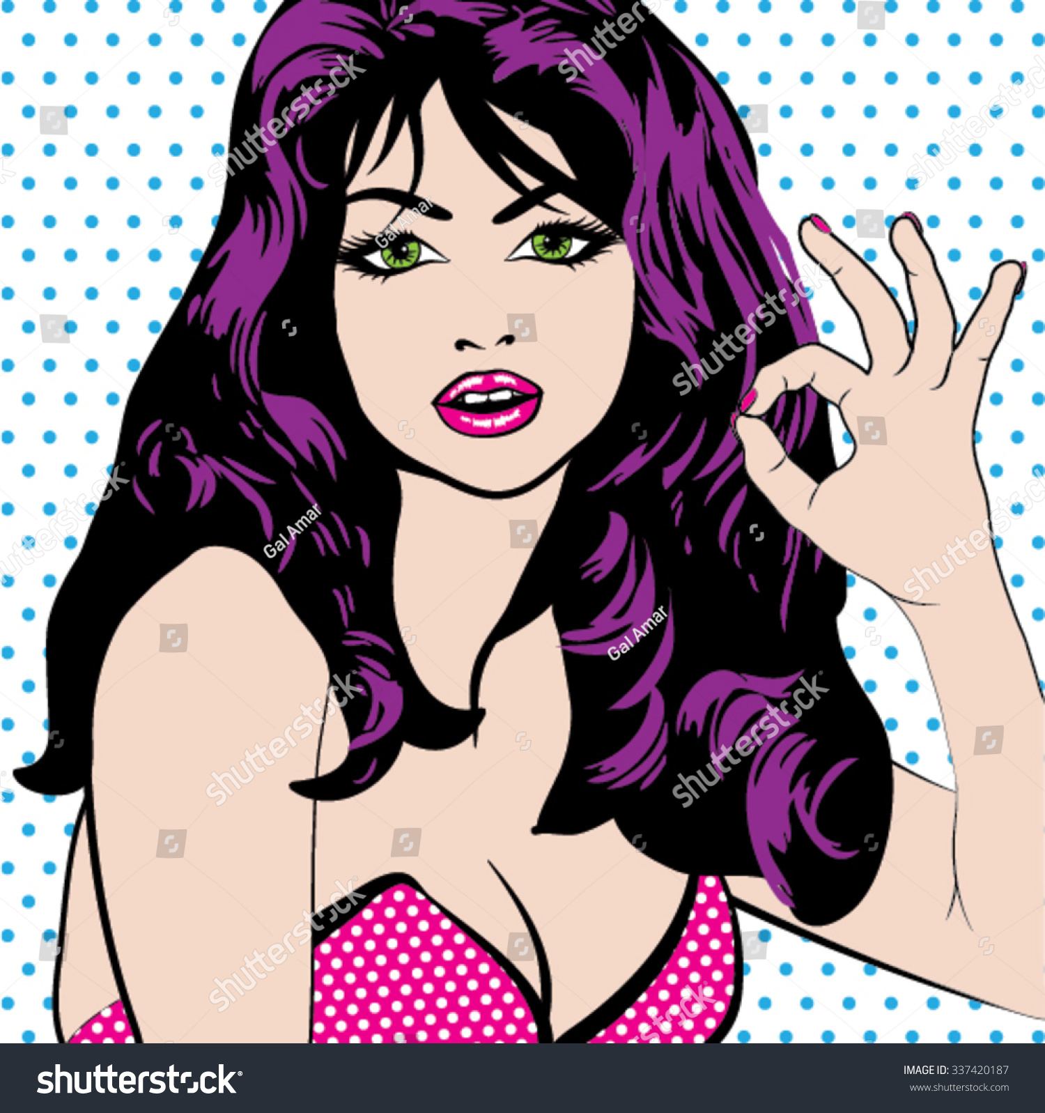 Pop Art Woman Vector Illustration Stock Vector Royalty Free 337420187 Shutterstock 8696