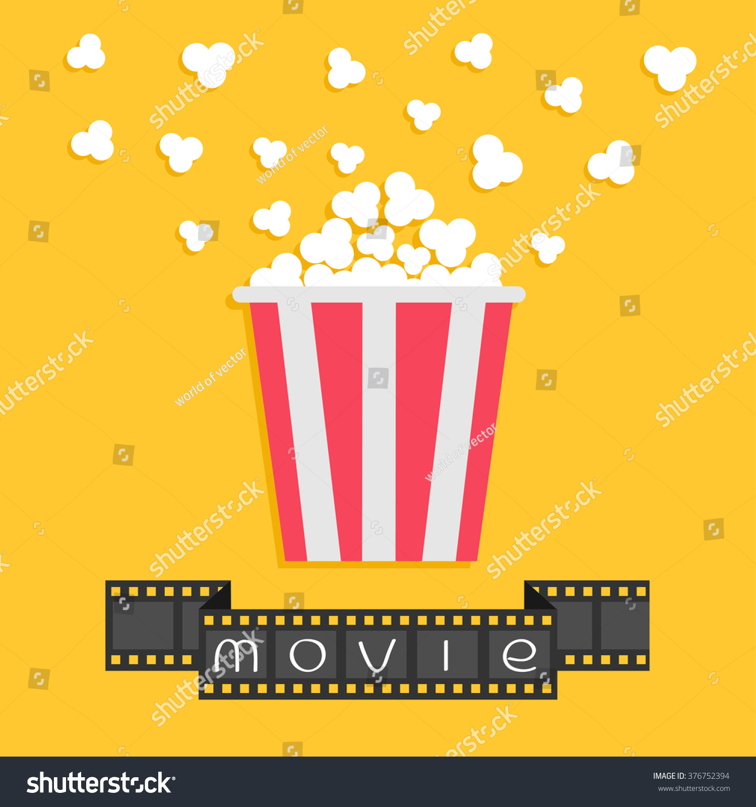 Download Popcorn Film Strip Ribbon Red Yellow Stock Image Download Now PSD Mockup Templates
