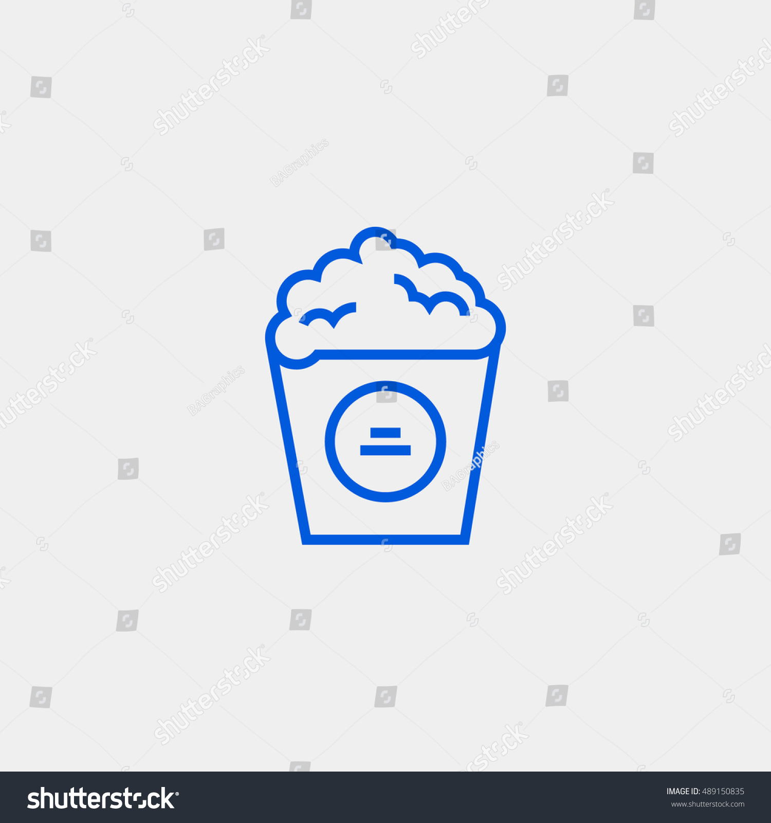 SVG of Popcorn icon vector, clip art. Also useful as logo, web element, symbol, graphic image, silhouette and illustration. Compatible with ai, cdr, jpg, png, svg, pdf, ico and eps. svg