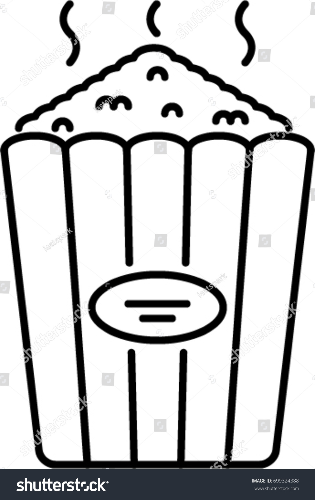 Popcorn Outline Icon Stock Vector (Royalty Free) 699324388