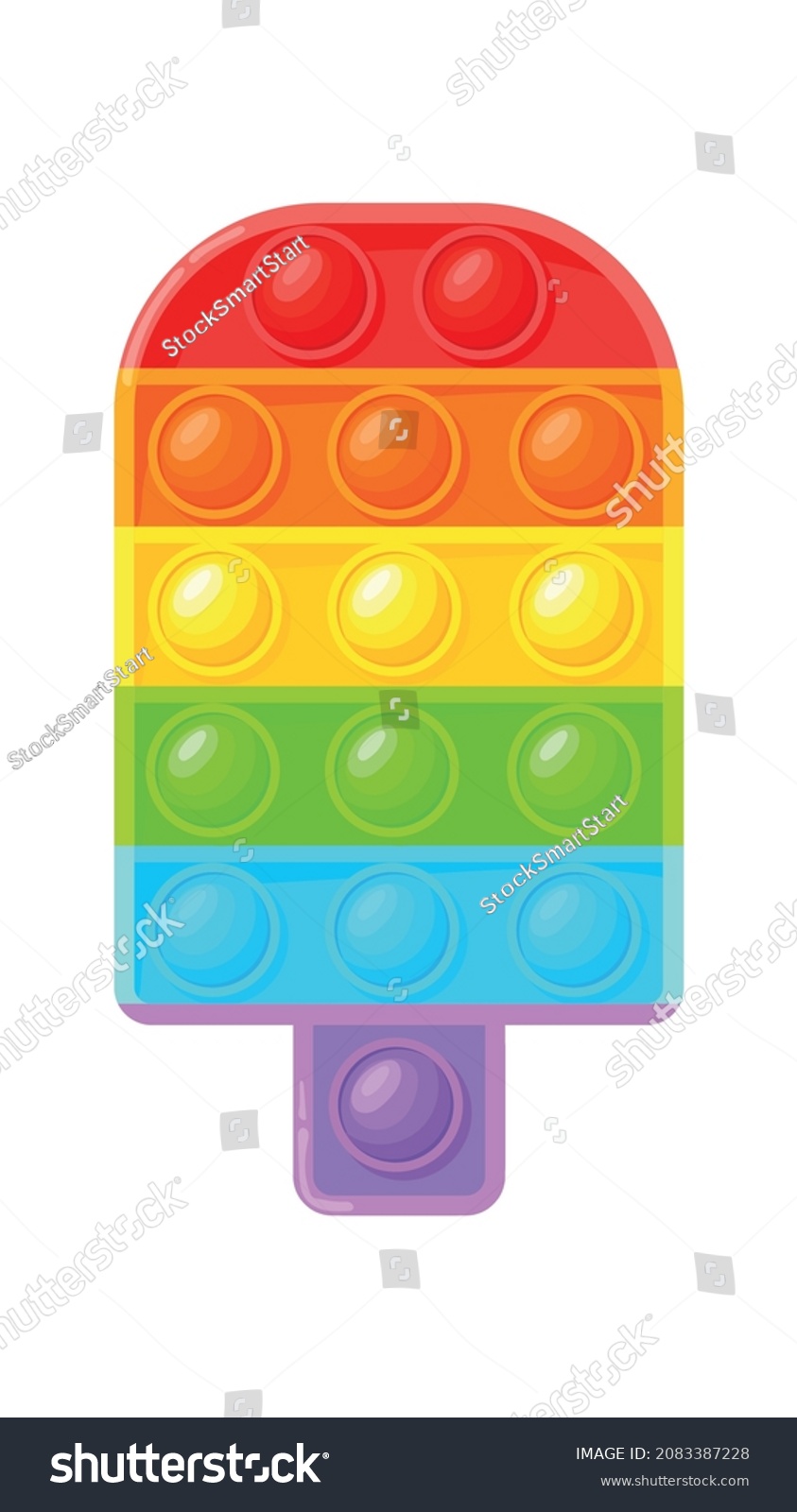 Popit Ice Cream Silicon Toys Vector Stock Vector (Royalty Free ...