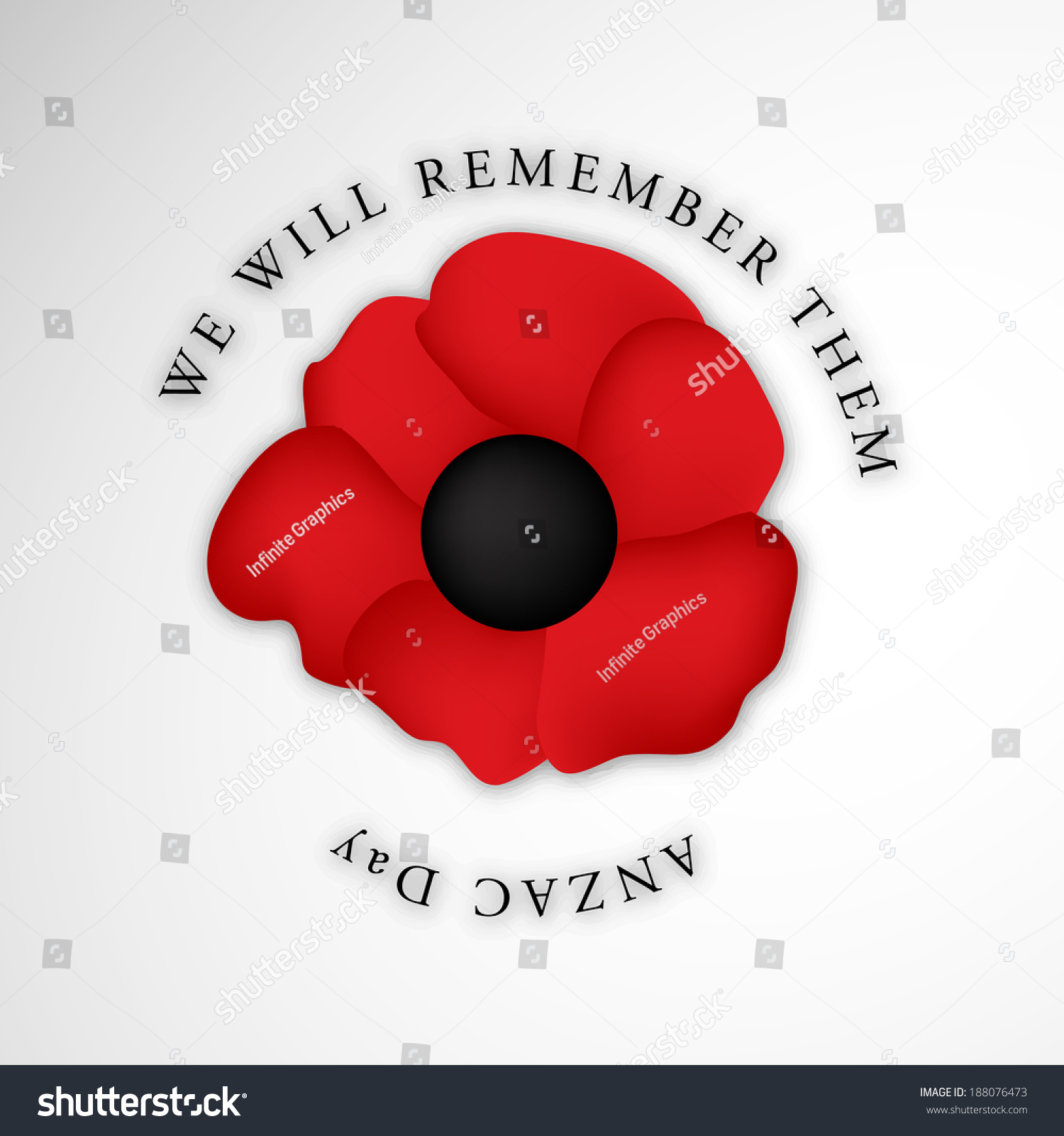 Poppy Flower For Tribute On Anzac Day Stock Vector Illustration ...