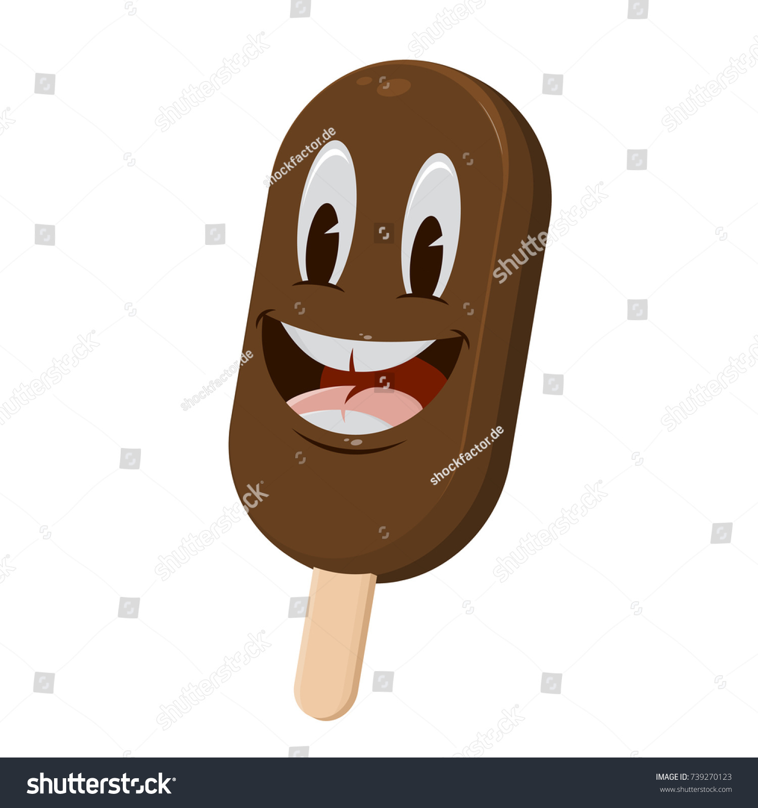 Popsicle Ice Cream Stick Clipart Stock Vector 739270123 - Shutterstock