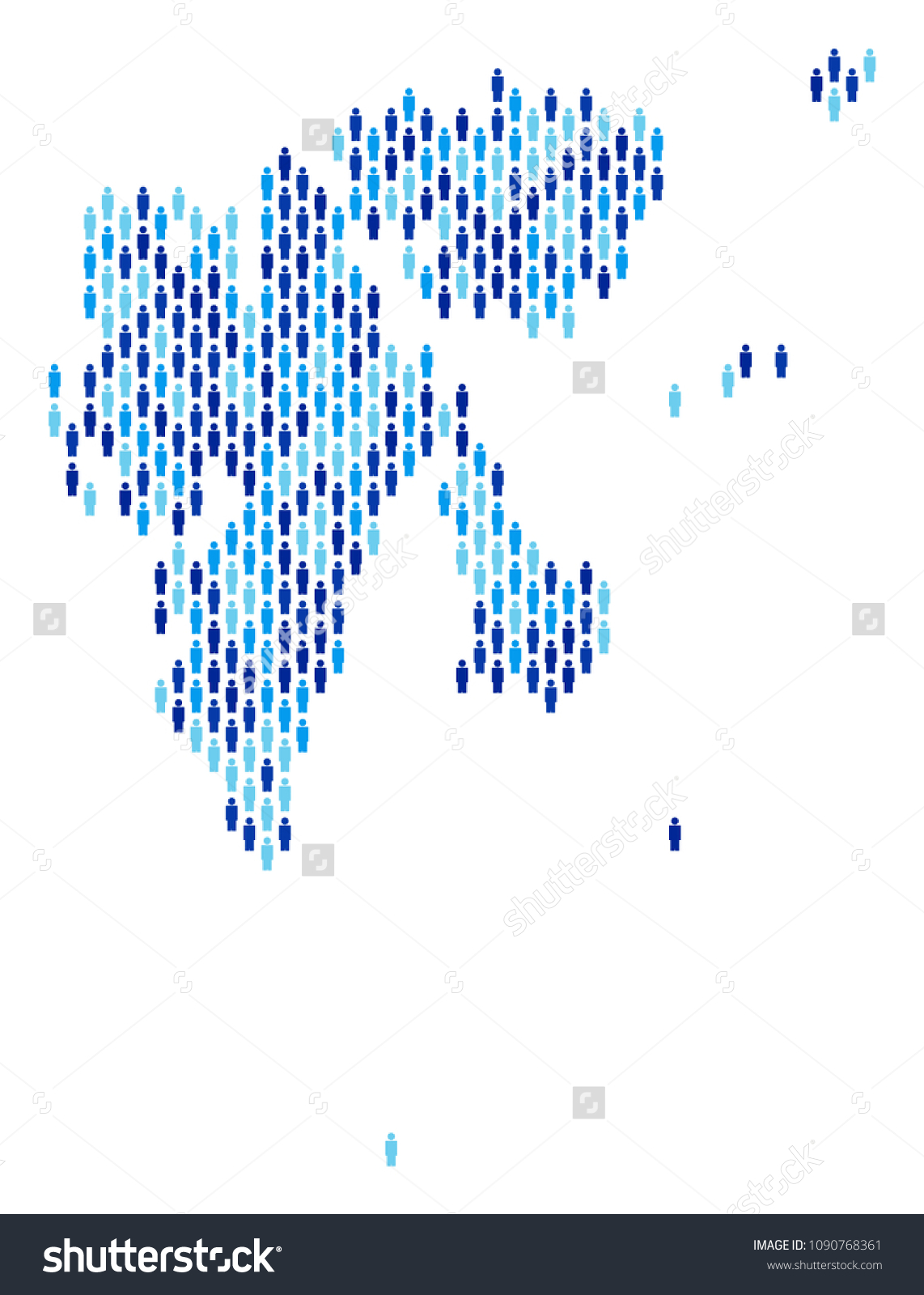 Population Svalbard Island Map Demography Vector Stock Vector (Royalty