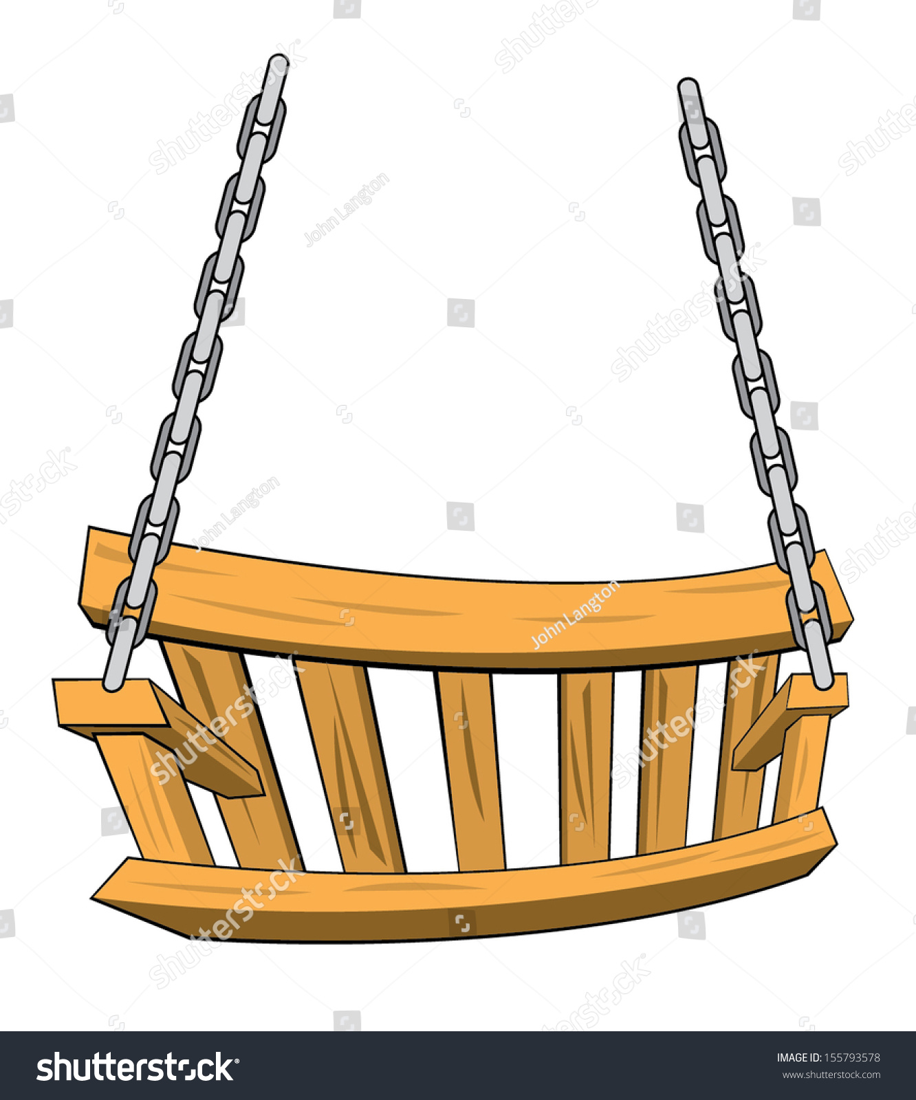 Porch Swing Stock Vector (Royalty Free) 155793578