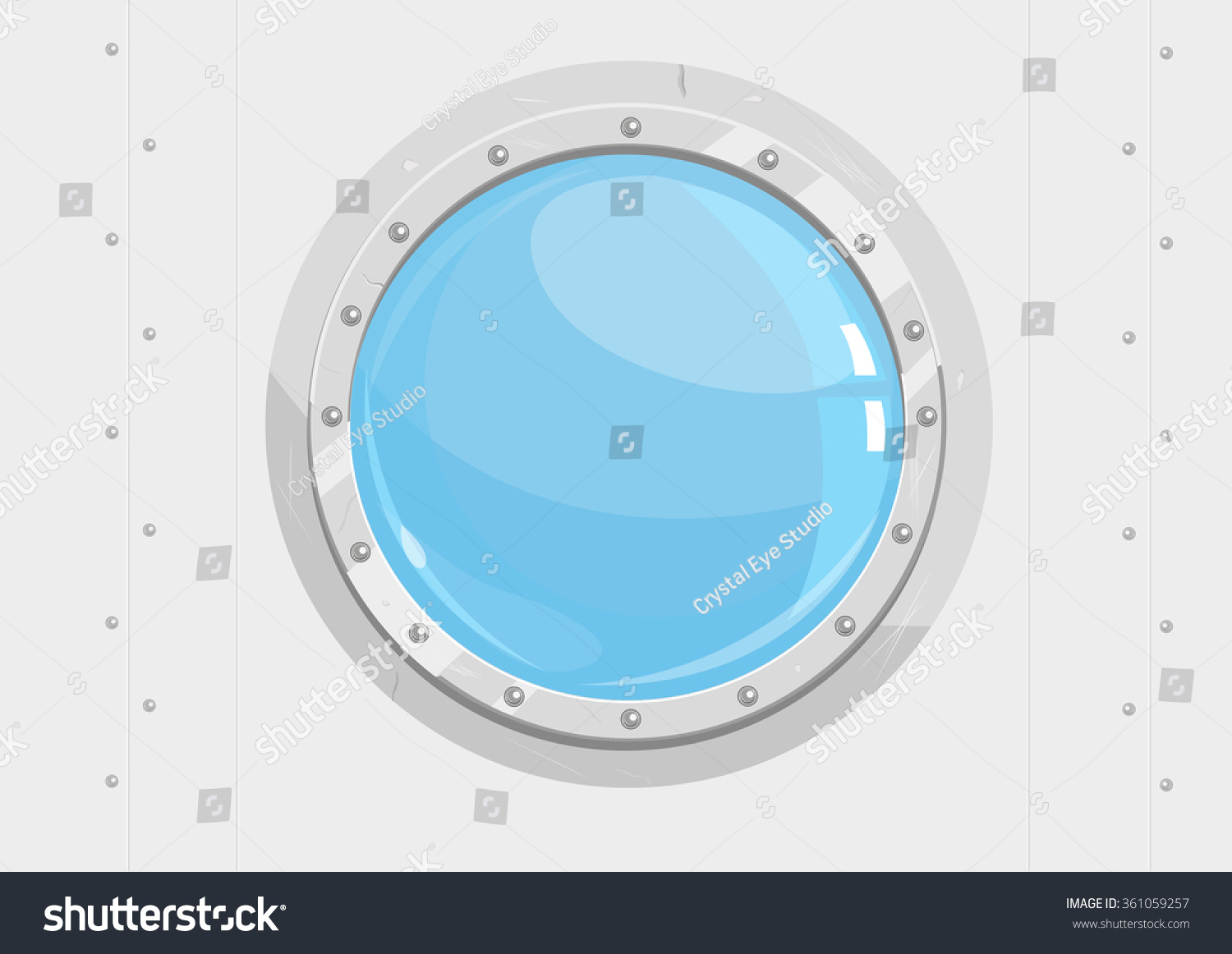 Porthole Window Sailing Ships Classic Rockets Stock Vector (Royalty ...