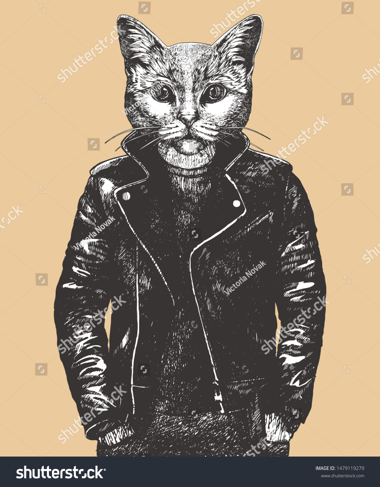 cat leather jacket