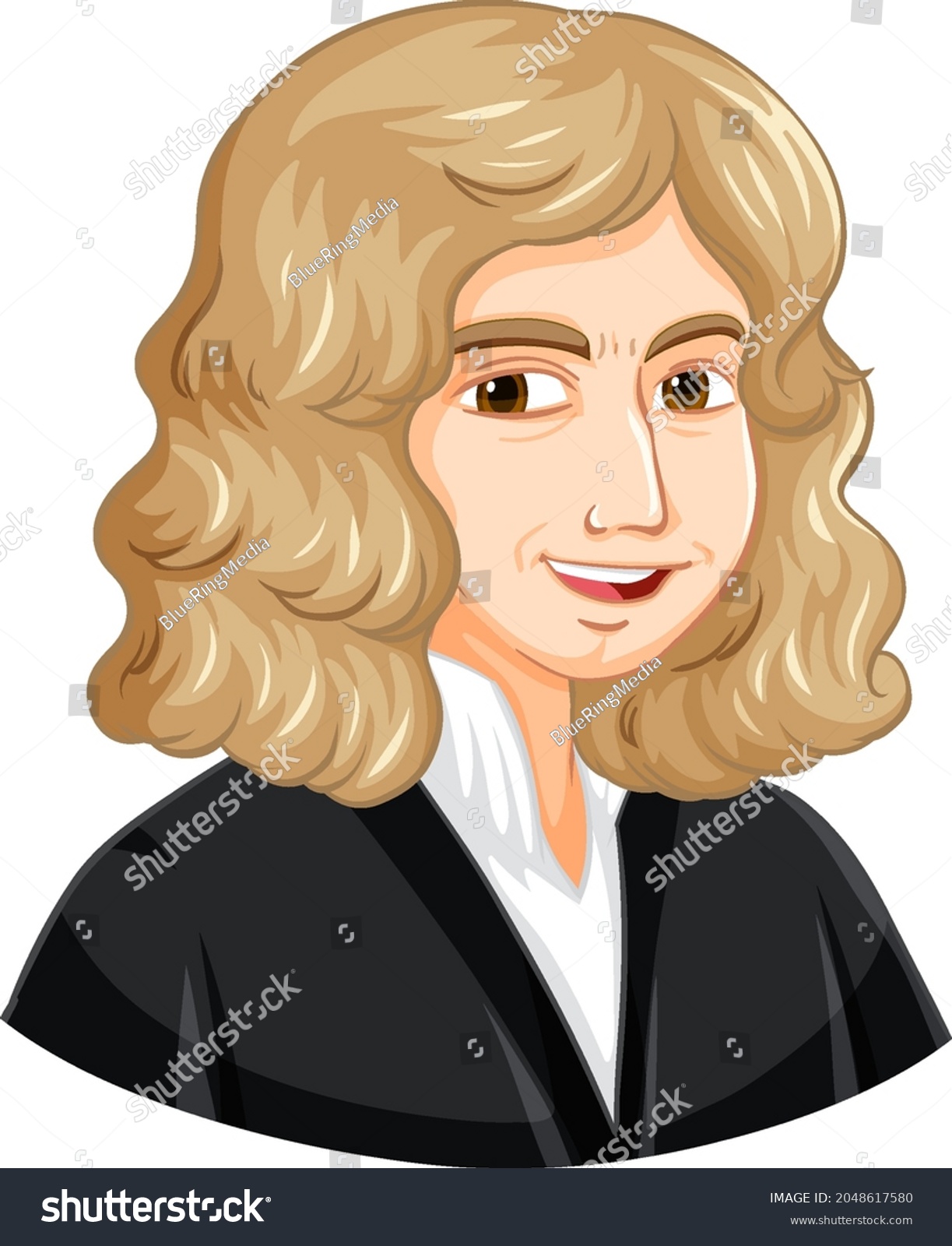 Retrato De Isaac Newton En Ilustración Vector De Stock Libre De Regalías 2048617580 9709