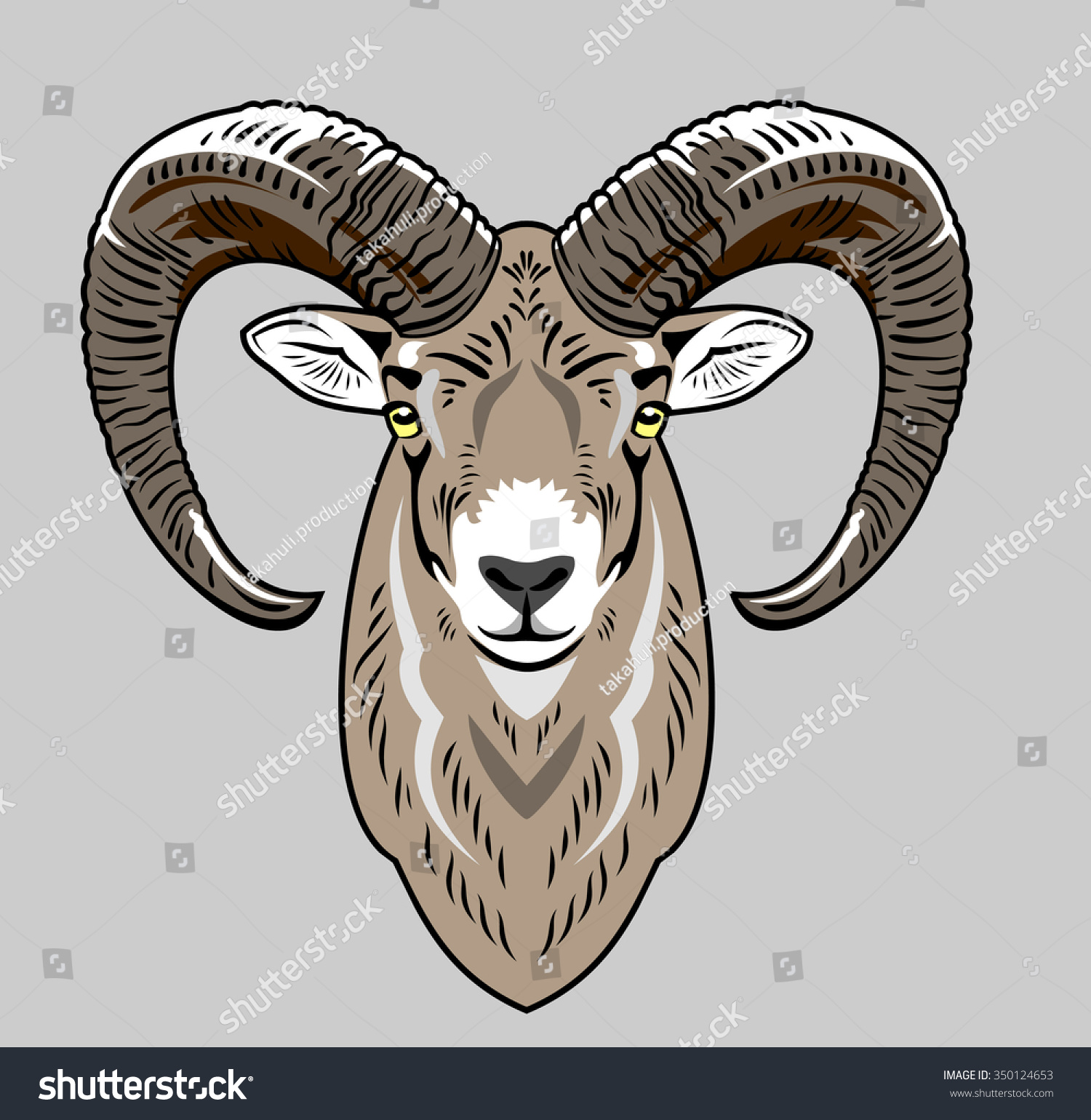 Portrait Of Lamb (Head) Stock Vector 350124653 : Shutterstock