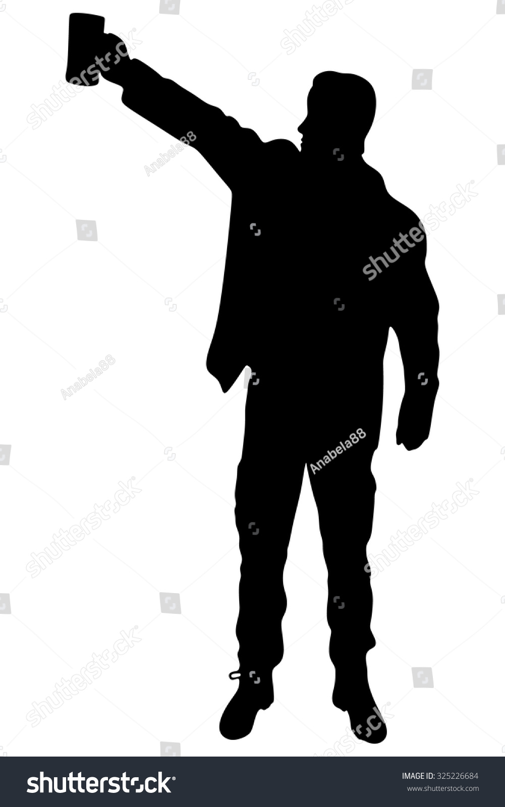 Portrait Young Man Holding Beer Mug Stock Vector (royalty Free) 325226684