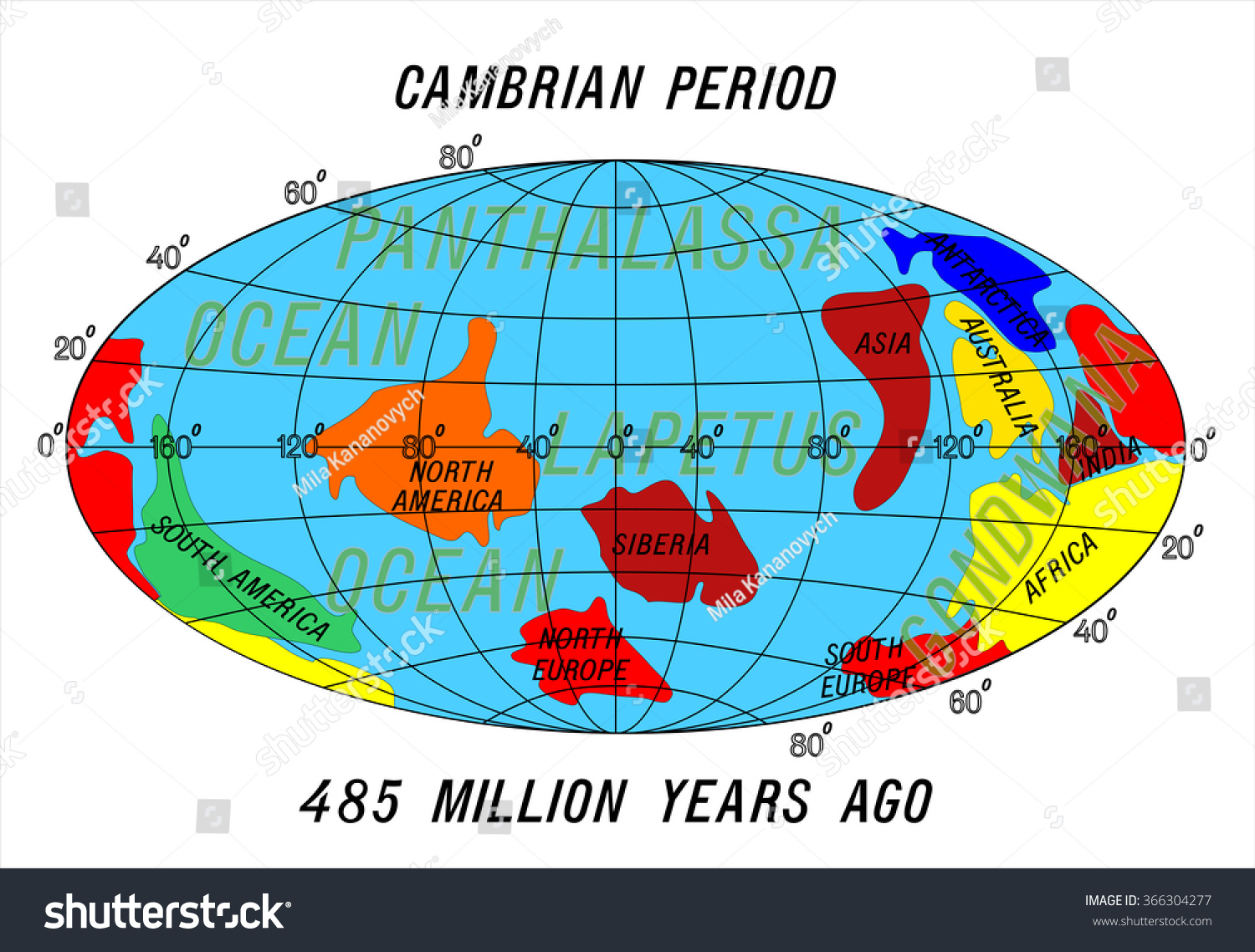 Precambrian Era Earth Map