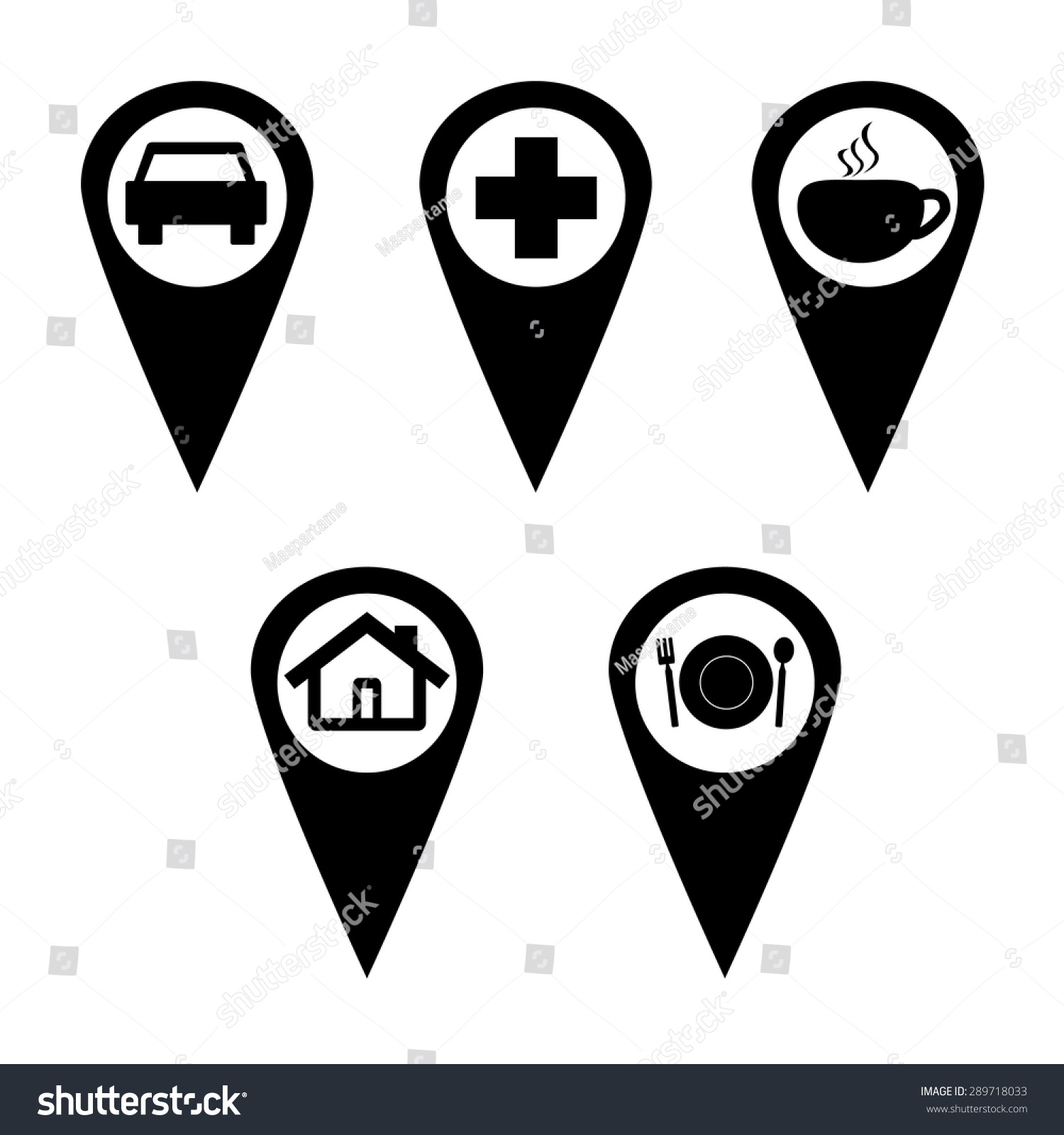 Position Set Silhouette Stock Vector (Royalty Free) 289718033 ...
