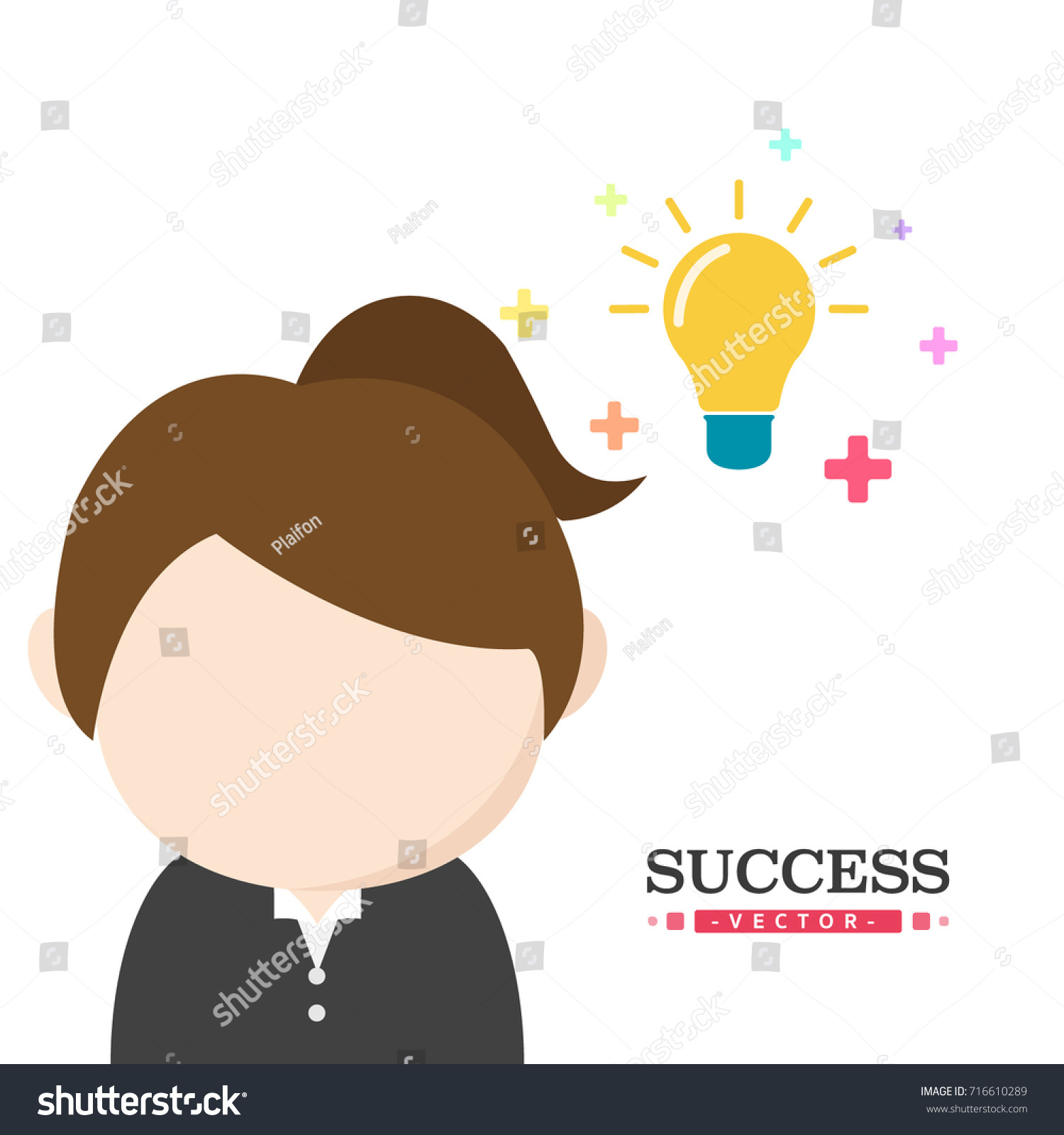 Positive Thinking Business Stock Vector (Royalty Free) 716610289 ...