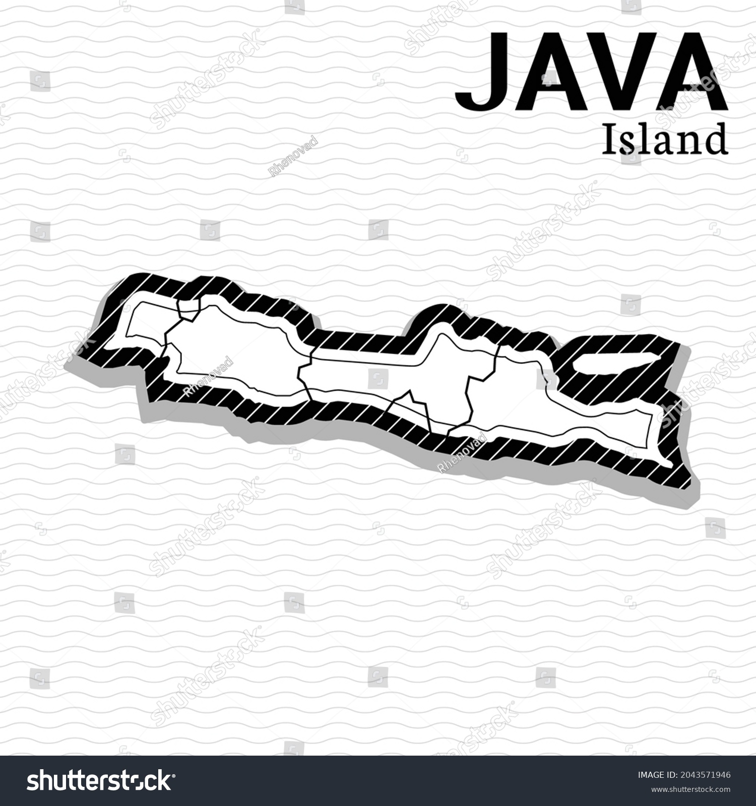 SVG of Post template for social media Java Island vector map black and white. High detailed illustration. Java Island, part of Indonesia, is a country in Asia. svg