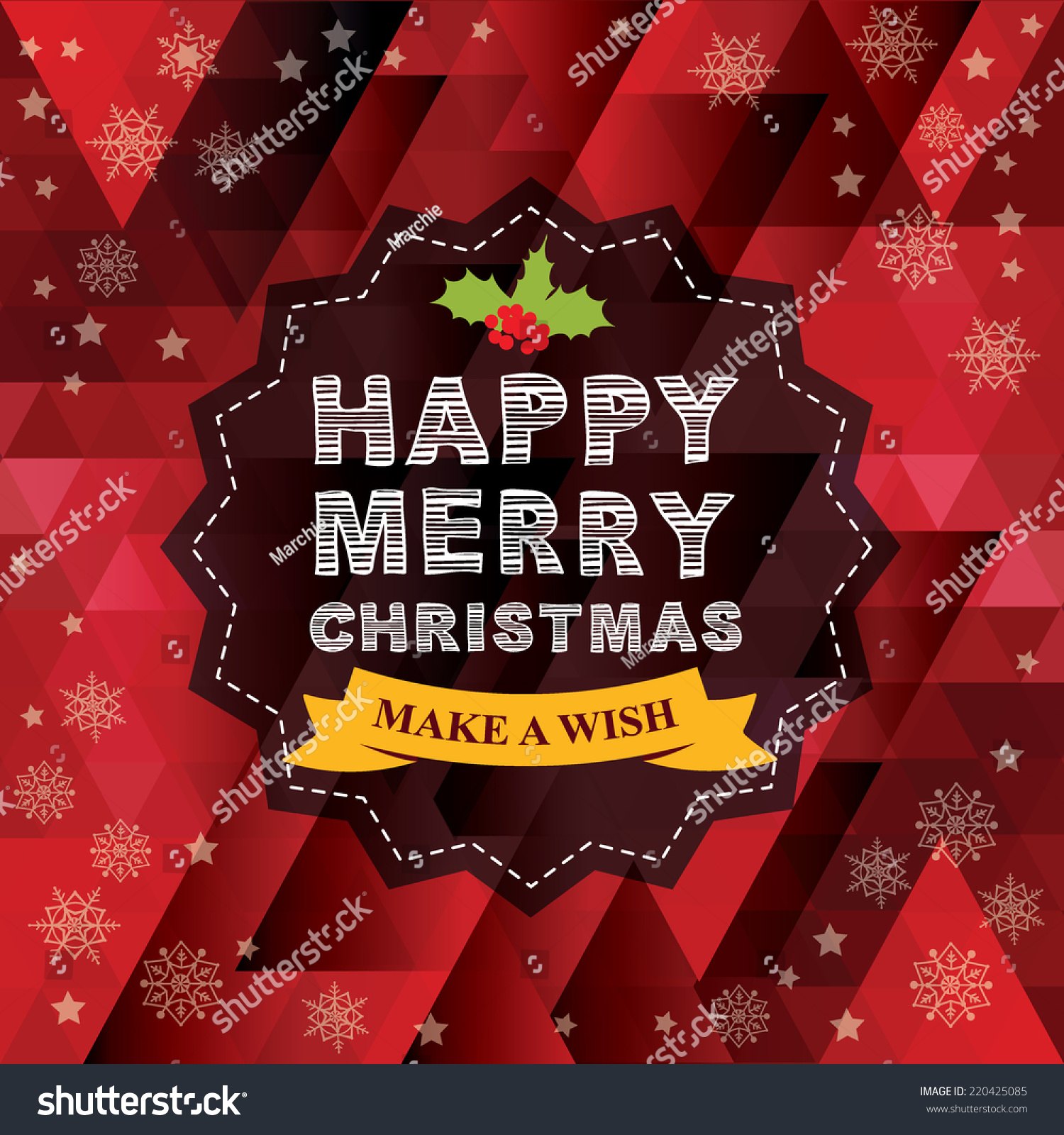 Poster Merry Christmas.Vector Illustration. - 220425085 : Shutterstock