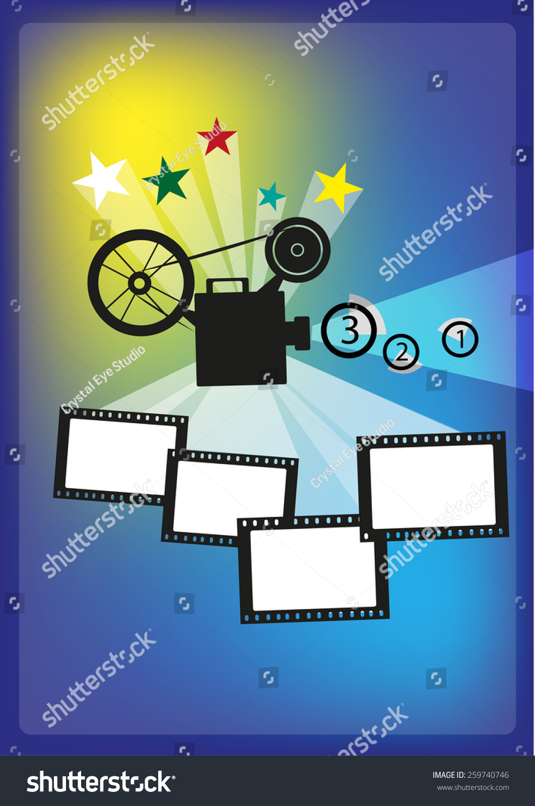 Poster Template Film Production Competitions Studio Stock Vector Throughout Photo Contest Flyer Template