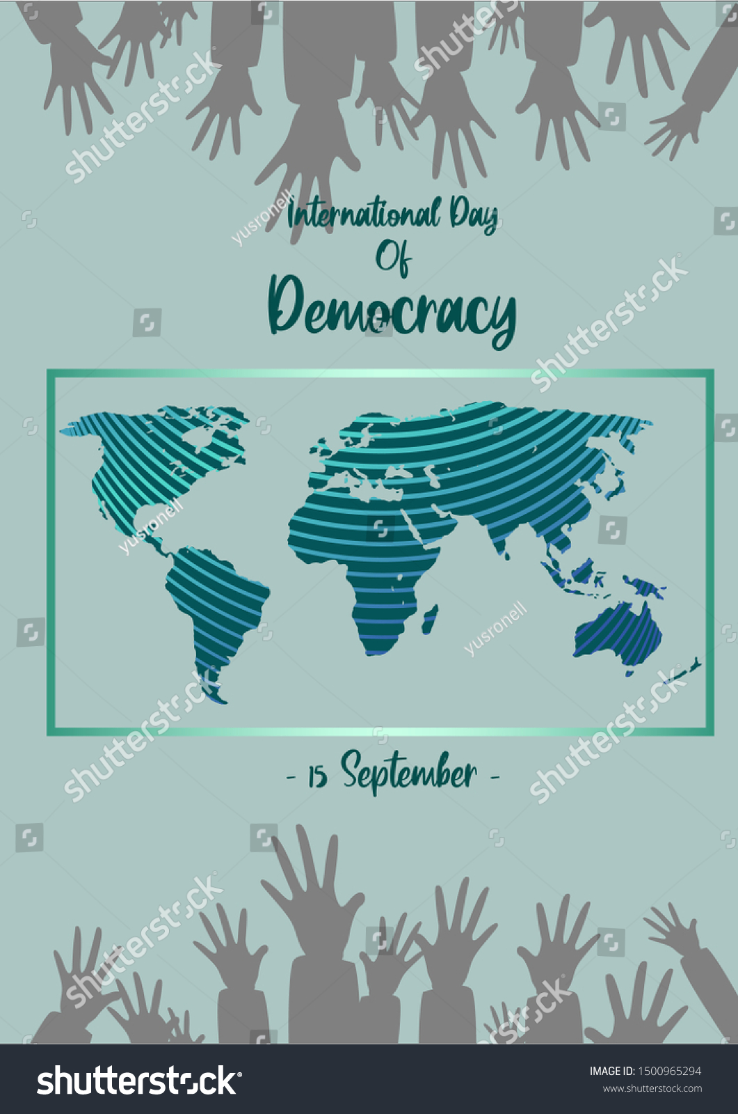 Poster Celebrate International Democracy Day Which Stock Vector Royalty Free 1500965294