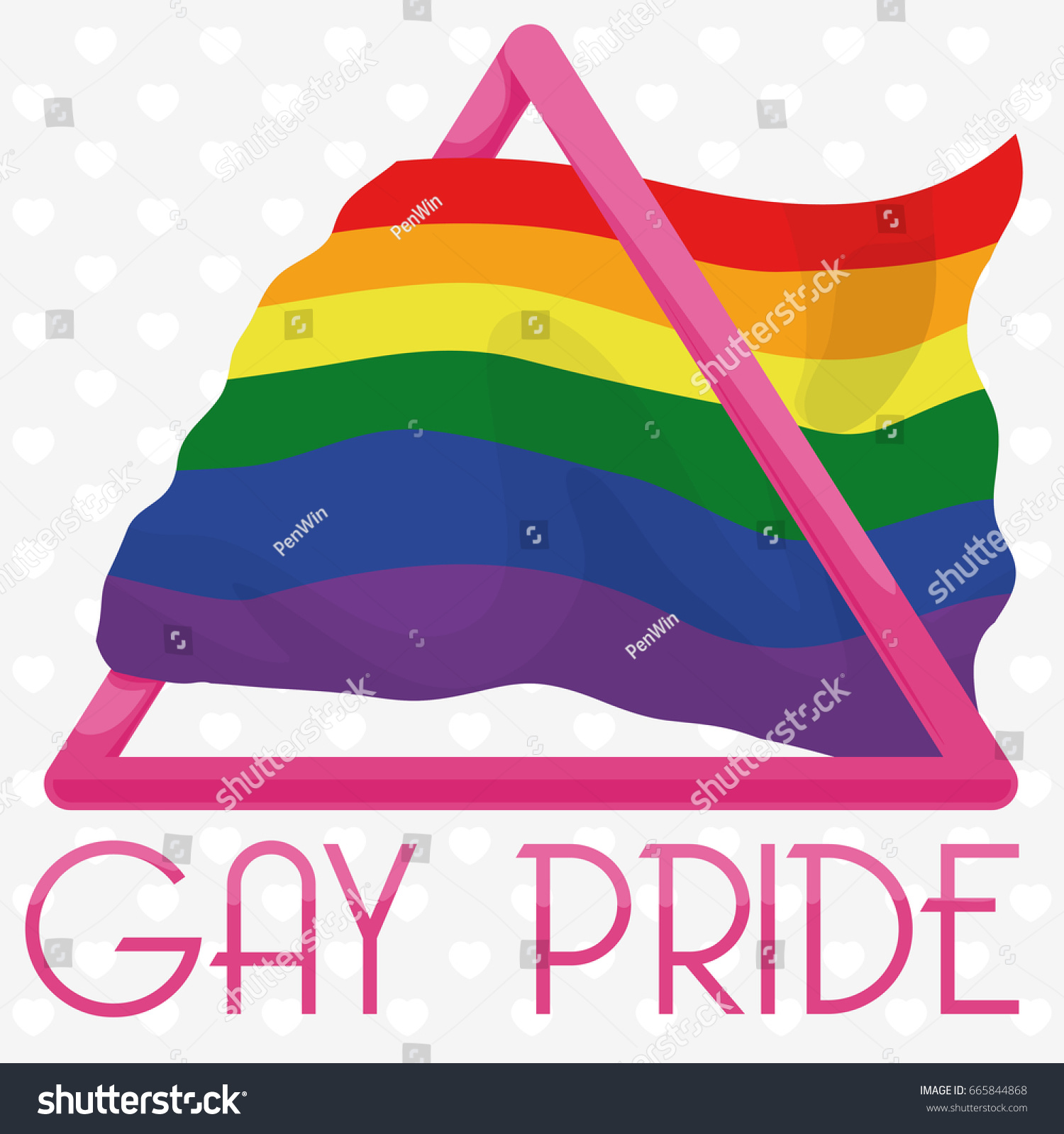 Poster Lgbt Symbols Pink Triangle Rainbow Stock Vector Royalty Free 665844868 Shutterstock 7100