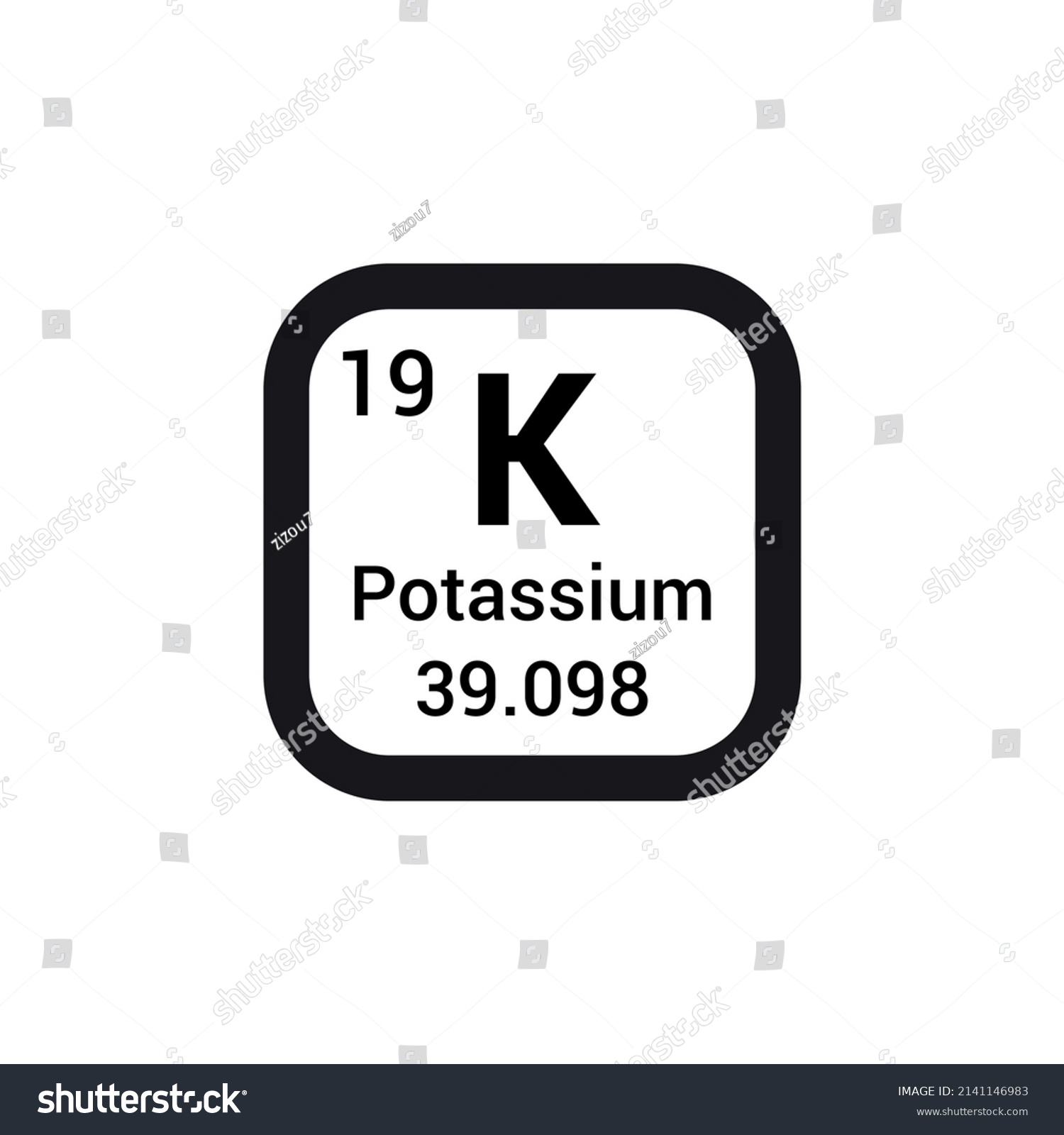 Potassium Chemical Element Periodic Table Stock Vector Royalty Free 2141146983 Shutterstock 