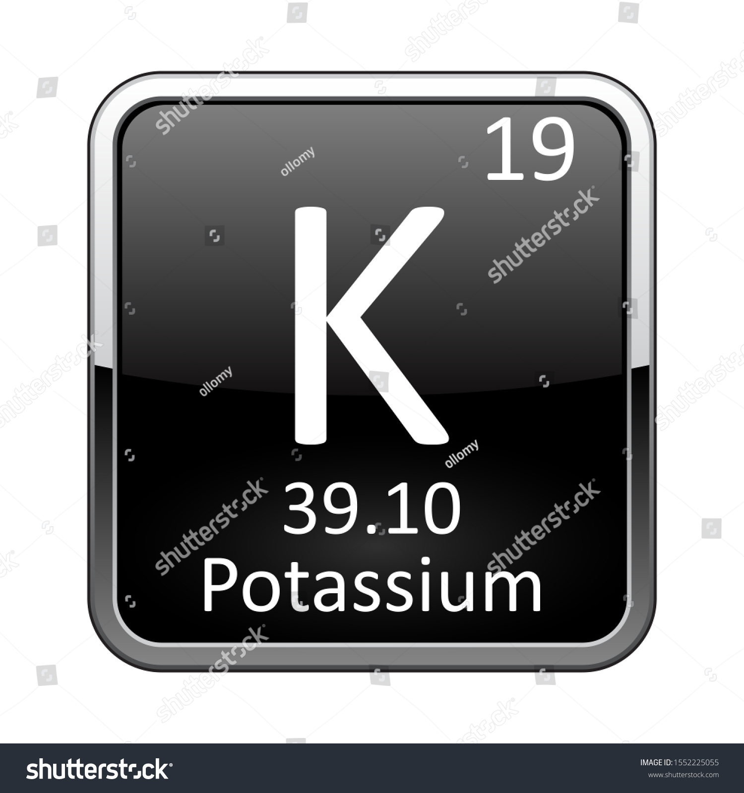 Potassium Symbolchemical Element Periodic Table On Stock Vector ...