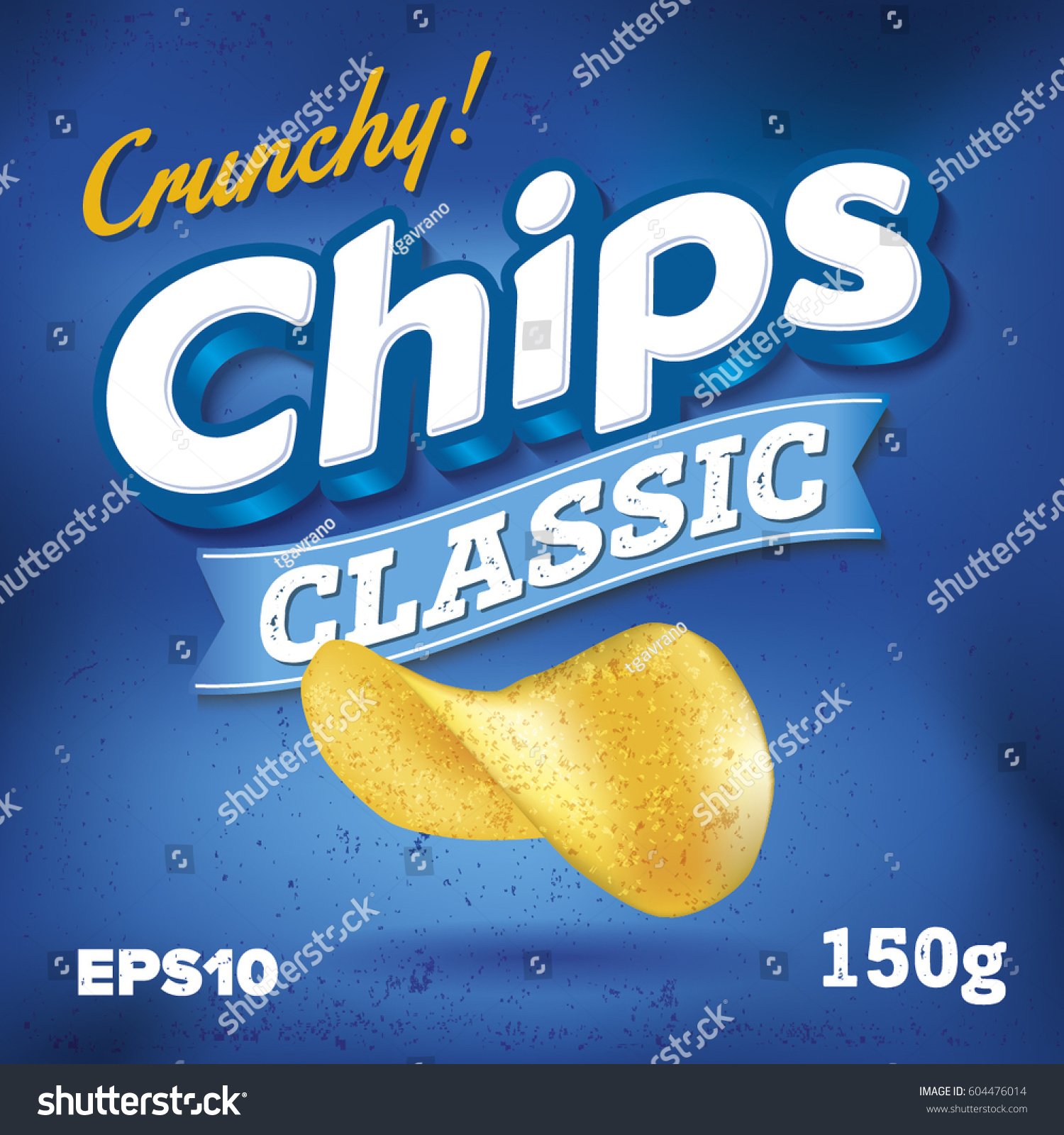 Potato Chips Package Design Logo Design Stock Vector 604476014