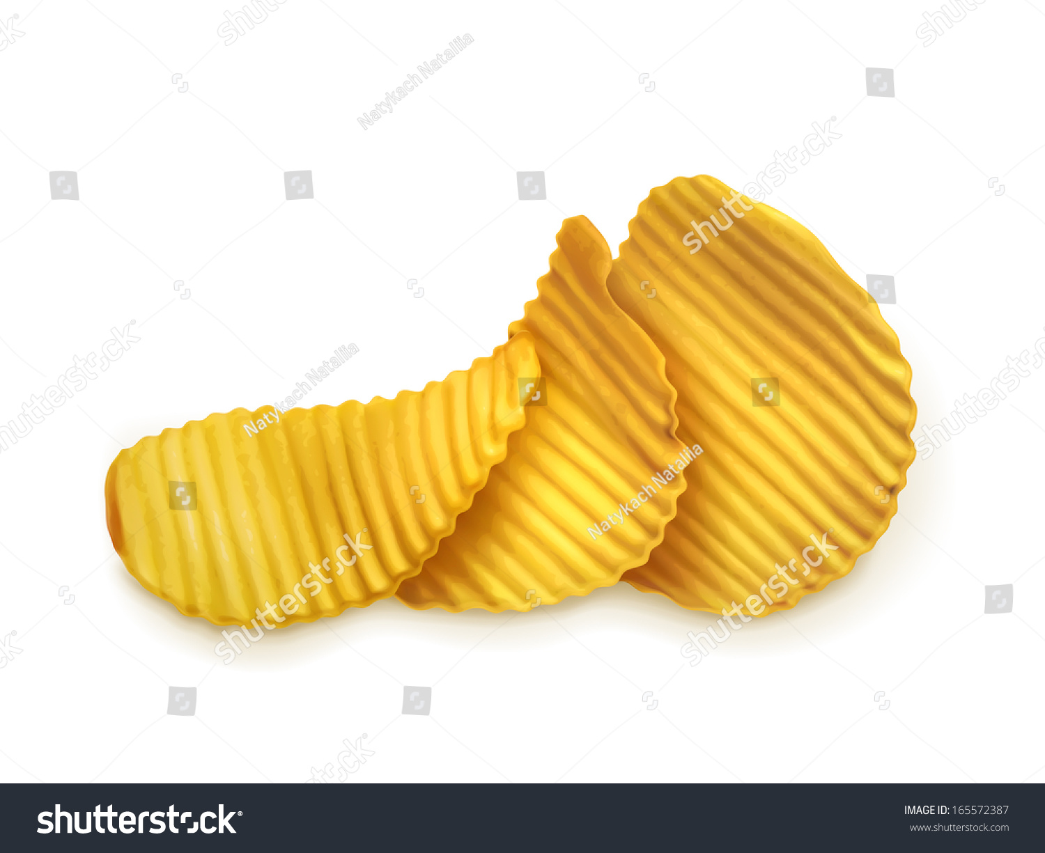 Potato Chips Vector Illustration Stock Vector (Royalty Free) 165572387