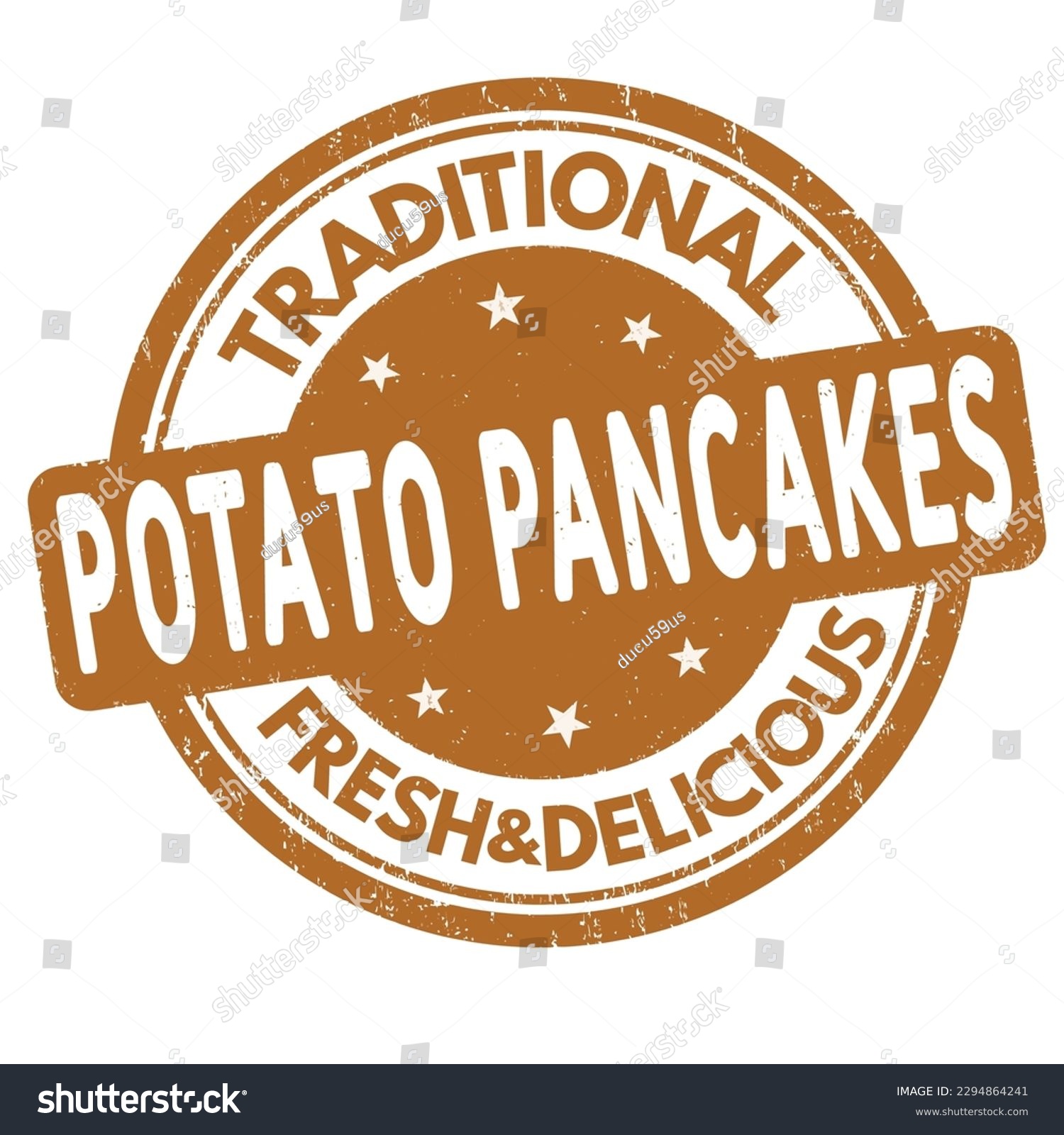 SVG of Potato pancakes grunge rubber stamp on white background, vector illustration svg