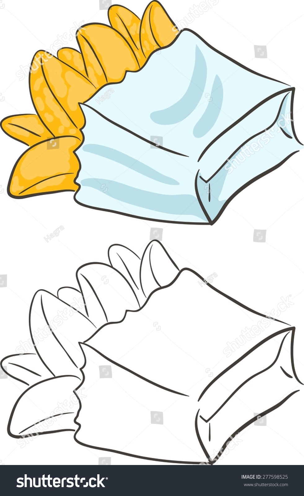 Potato Wedges Isolated Set Stock Vector (Royalty Free) 277598525