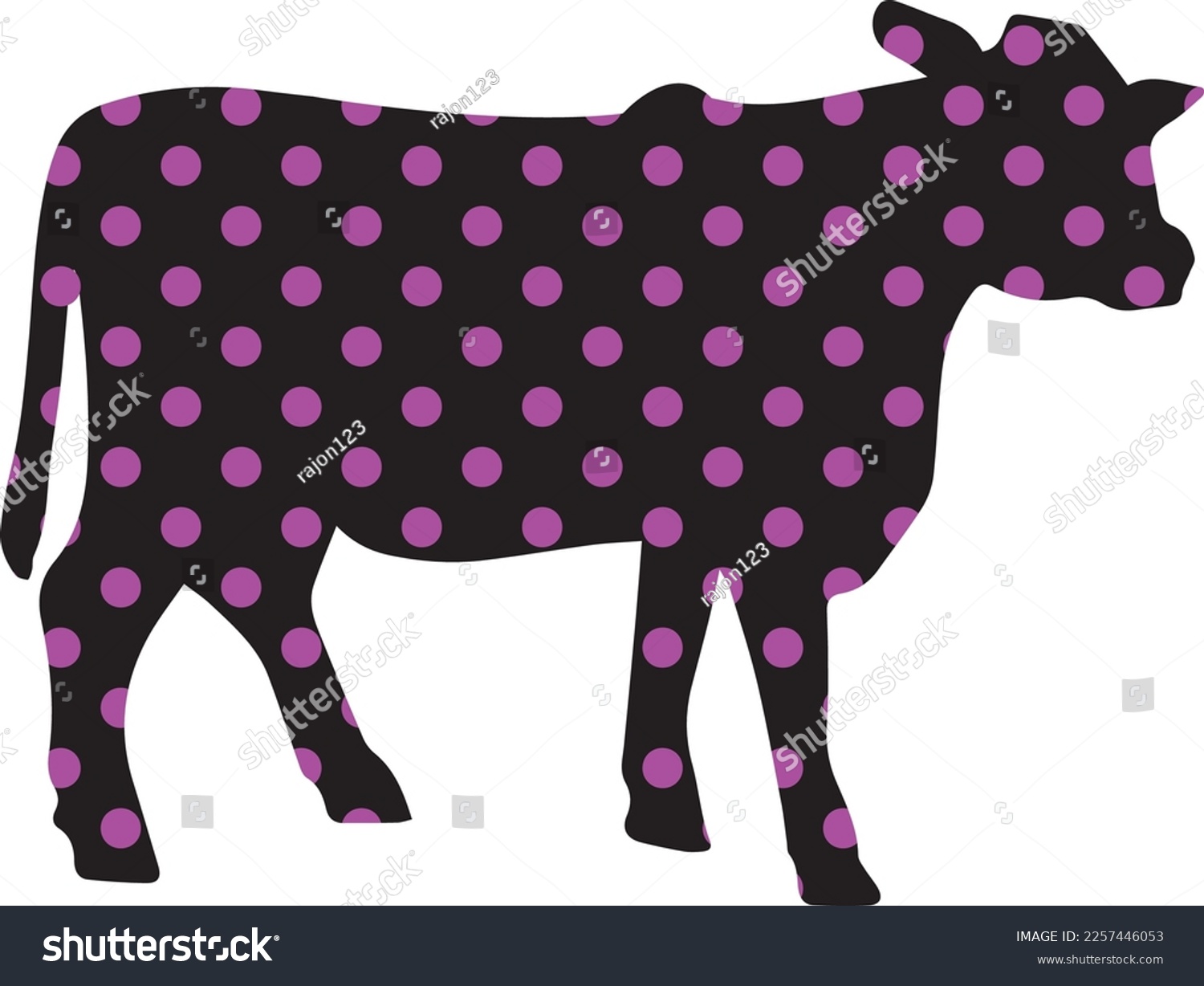 SVG of Potka dot Cow,Farm Animals, Cow, Farmhouse SVG, Farmhouse Sign, Farmhouse Decor, Farm Life, Cut File Cricut svg