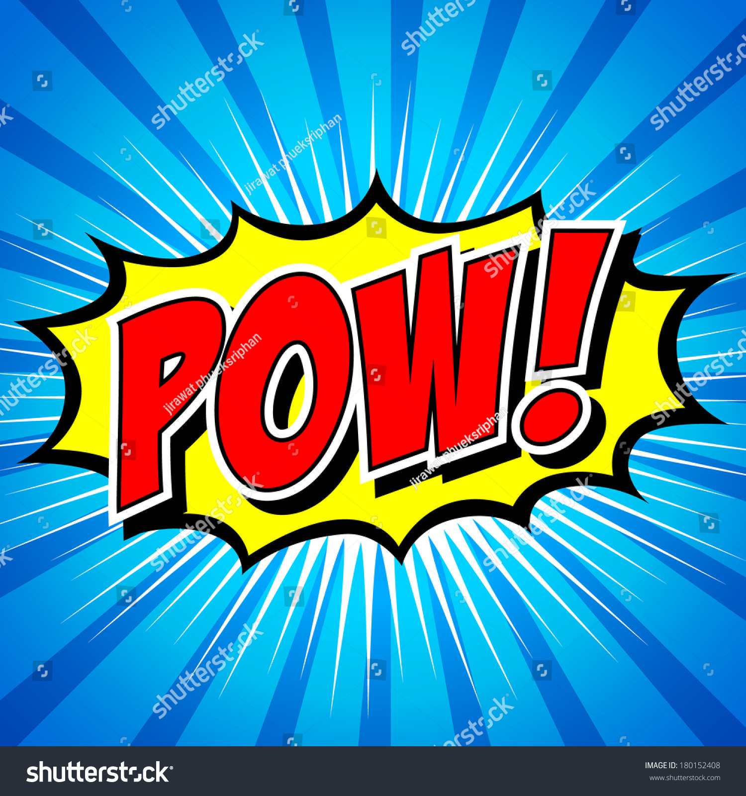 Pow! - Comic Speech Bubble, Cartoon Stock Vector Illustration 180152408 ...