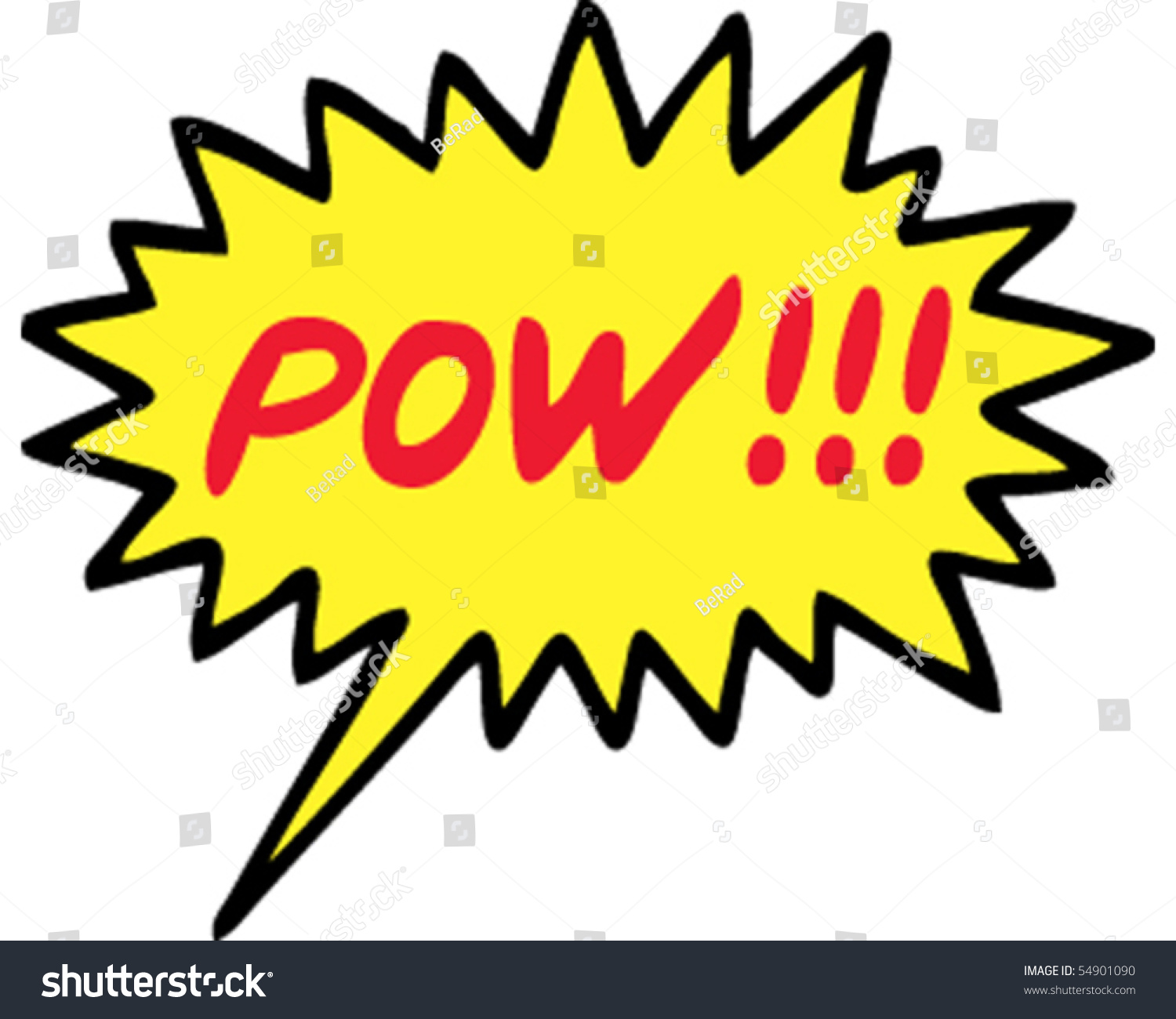 Pow Speech Bubble Stock Vector 54901090 - Shutterstock
