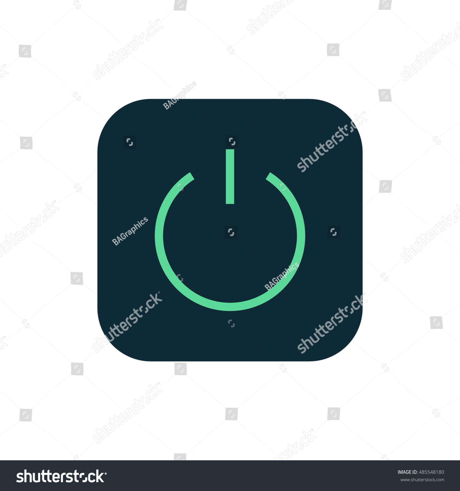 SVG of Power icon vector, clip art. Also useful as logo, square app icon, web UI element, symbol, graphic image, silhouette and illustration. Compatible with ai, cdr, jpg, png, pdf, svg and eps formats. svg