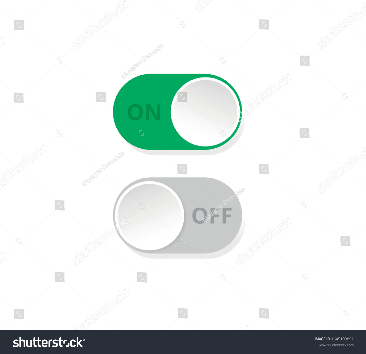 Power On Off Switch Slider Button Stock Vector (Royalty Free ...