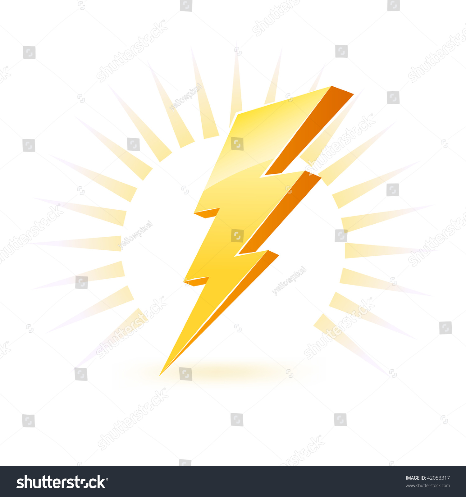 Powerful Lighting Symbol Stock Vector (Royalty Free) 42053317