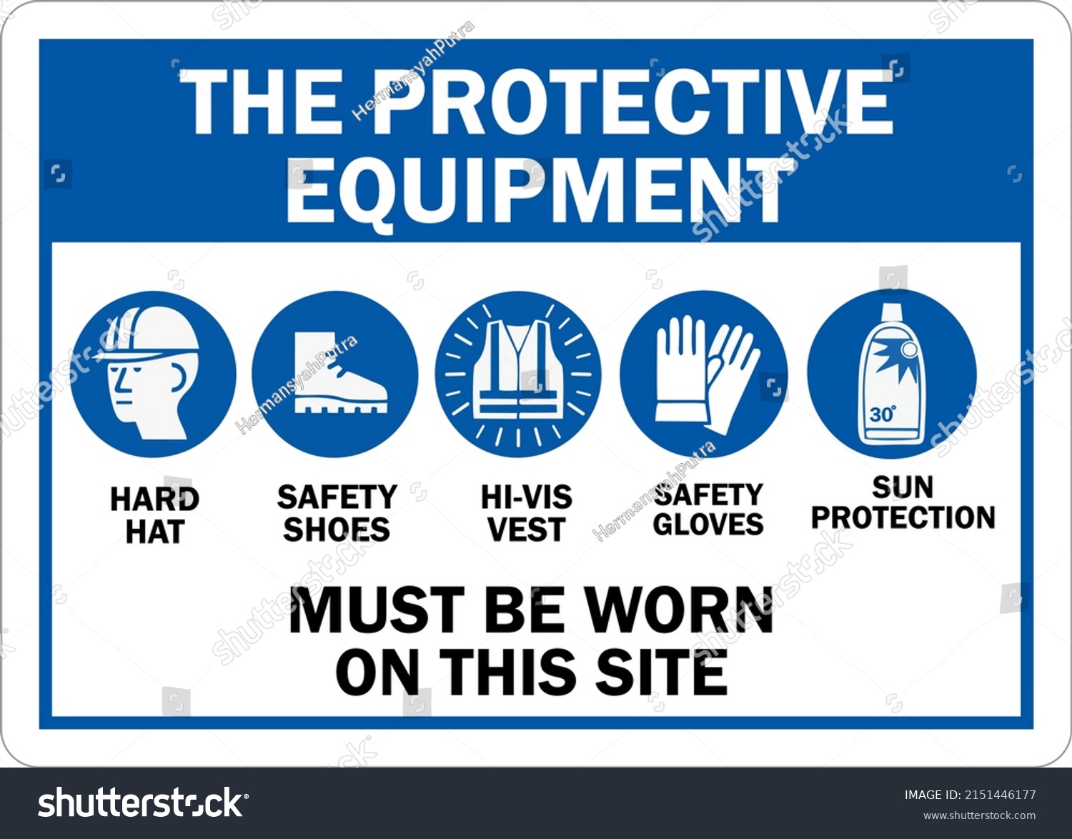 Ppe Sign This Protective Equipment Must Stock Vector (Royalty Free ...