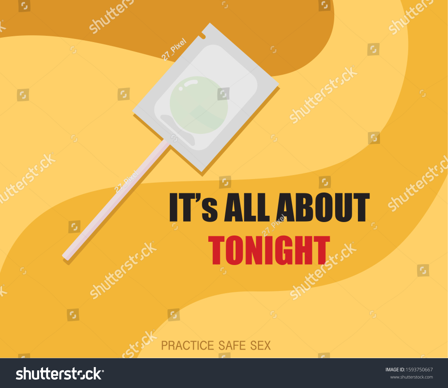 Practice Safe Sex Vector Design Condom Stock Vector Royalty Free