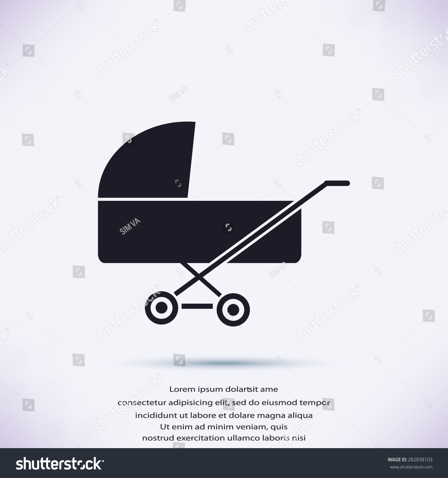 Pram Icon Stock Vector (Royalty Free) 282838103 | Shutterstock