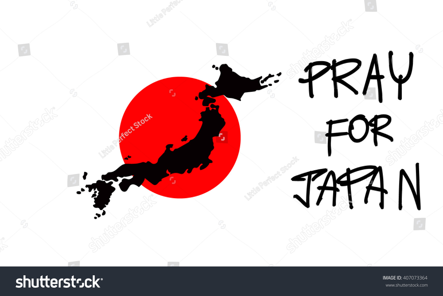 Pray Japan Stock Vector Royalty Free 407073364