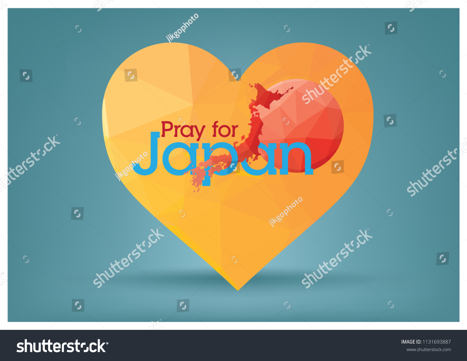 Pray Japan Logo Concept Vector Eps Stock Vector Royalty Free