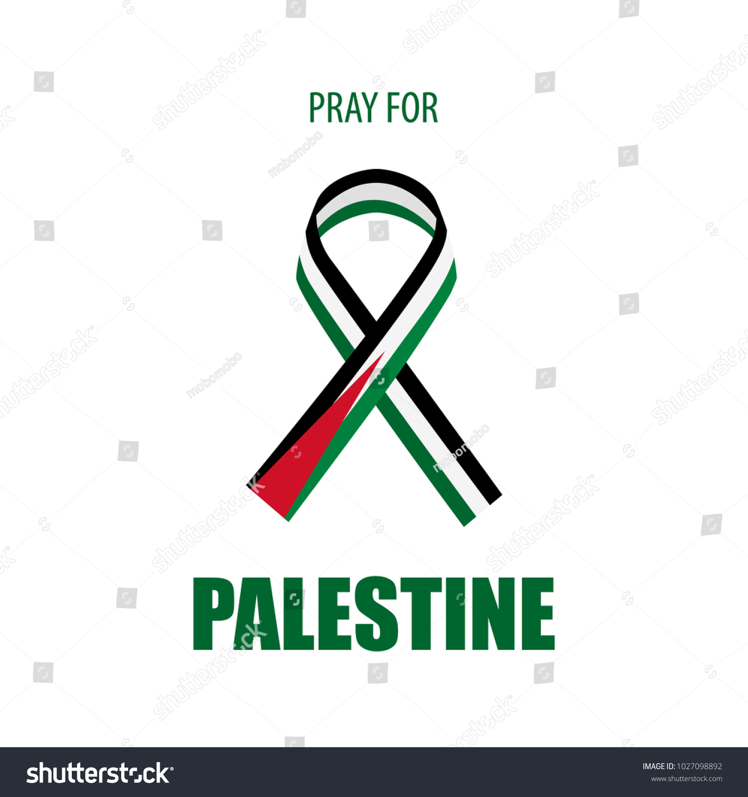 Pray Palestine Stock Vector Royalty Free 1027098892