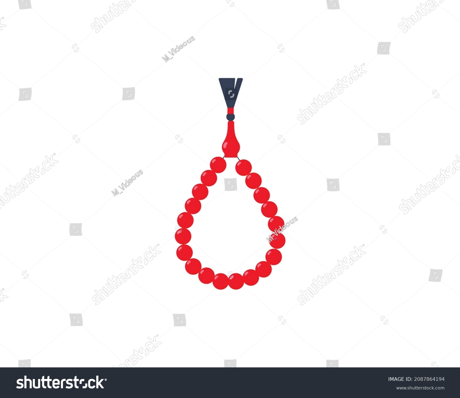 SVG of Prayer Beads vector isolated icon. Emoji illustration. Rosary Beads vector emoticon svg