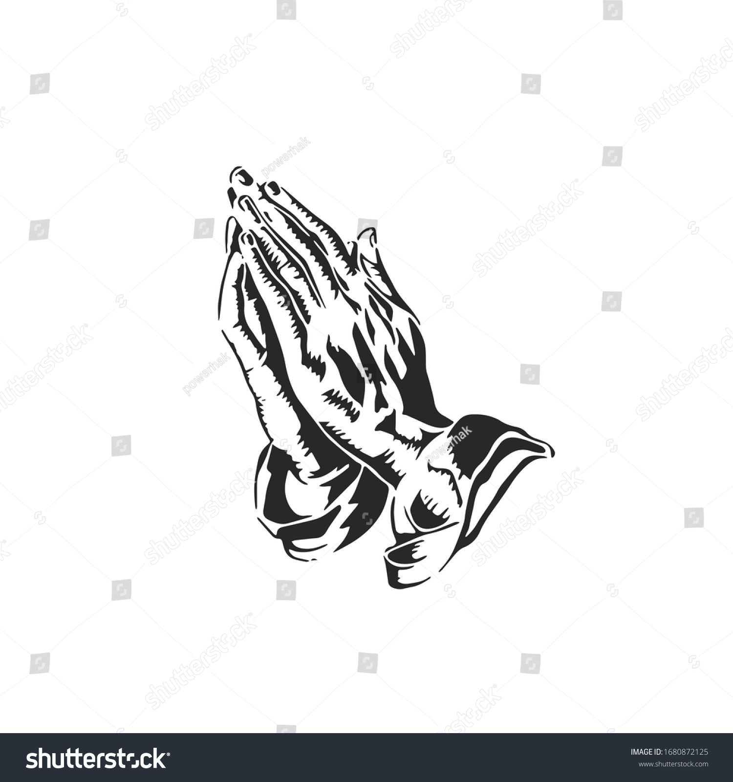 Praying Hands Blessing Hands Religious Hand Stock Vector (Royalty Free ...