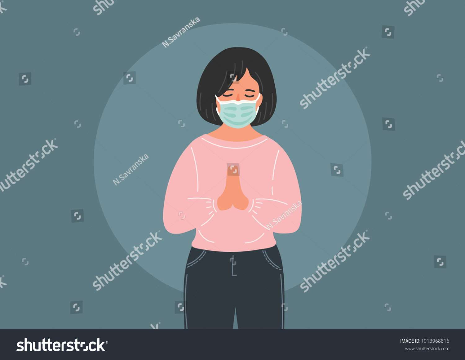 7,260 Praying women cartoon Images, Stock Photos & Vectors | Shutterstock