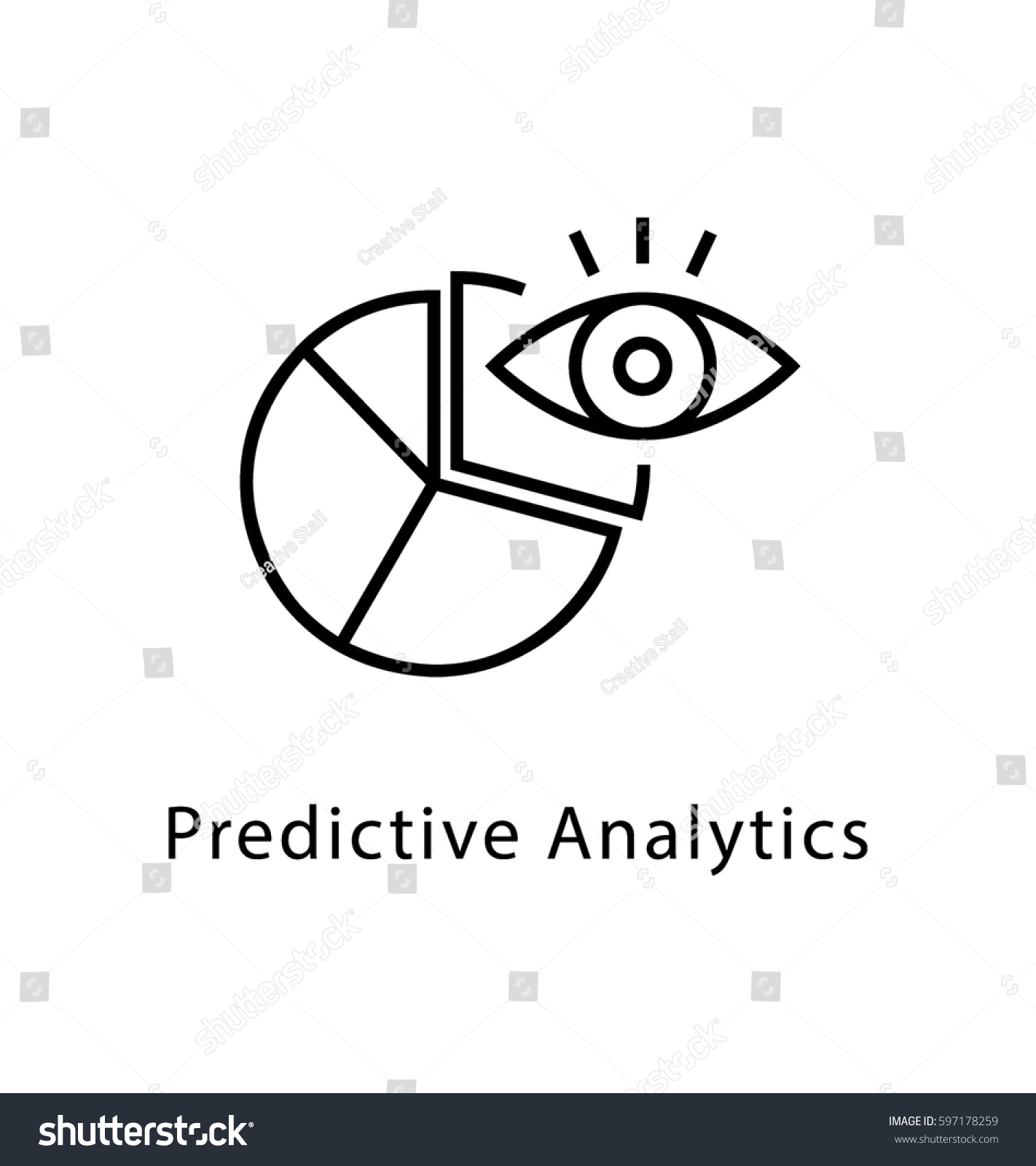 Predictive Analytics Vector Line Icon Stock Vector Royalty Free 597178259 Shutterstock 7503