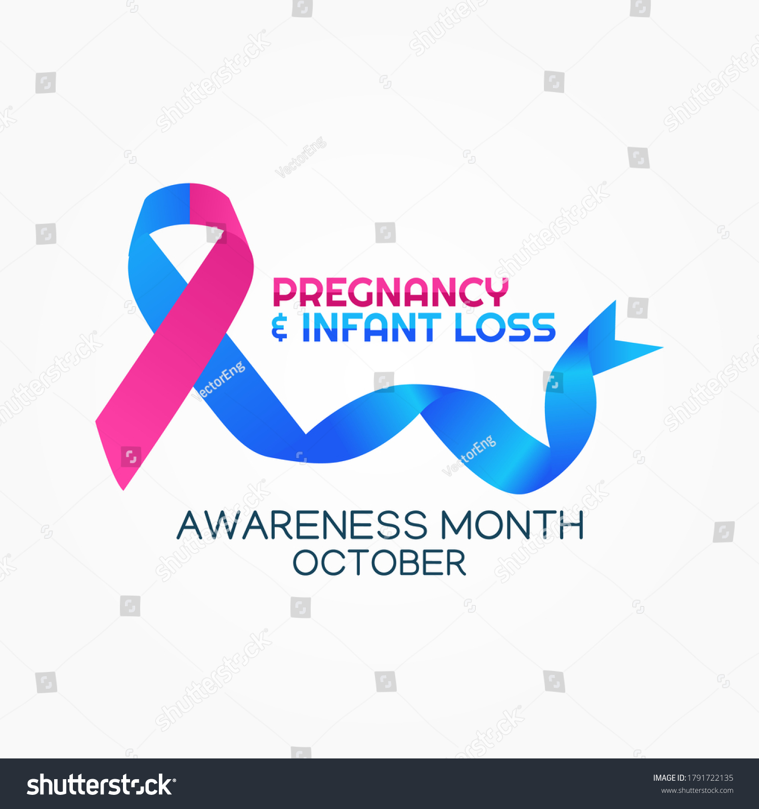 Pregnancy Infant Loss Awareness Month Vector Stock Vector (Royalty Free ...