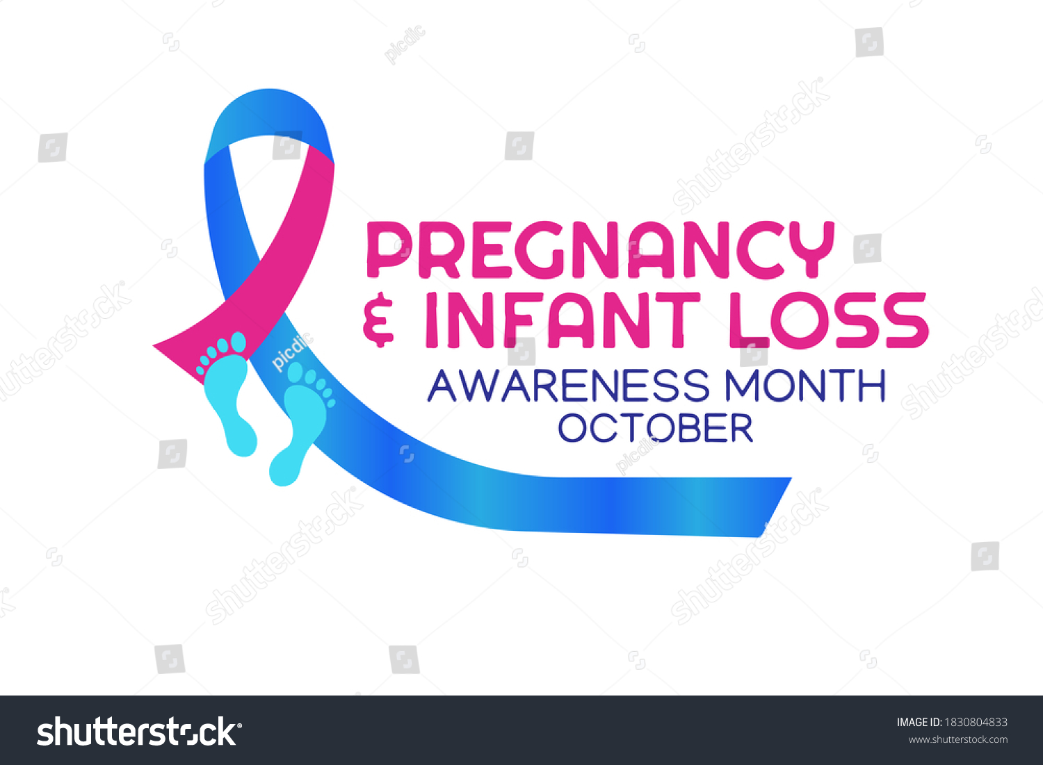 Pregnancy Infant Loss Awareness Month Vector Stock Vector (Royalty Free ...