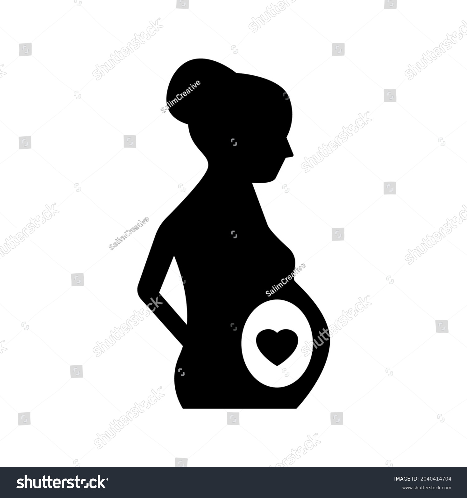 Pregnancy Mother Icon Vector Graphics Stock Vector (Royalty Free ...